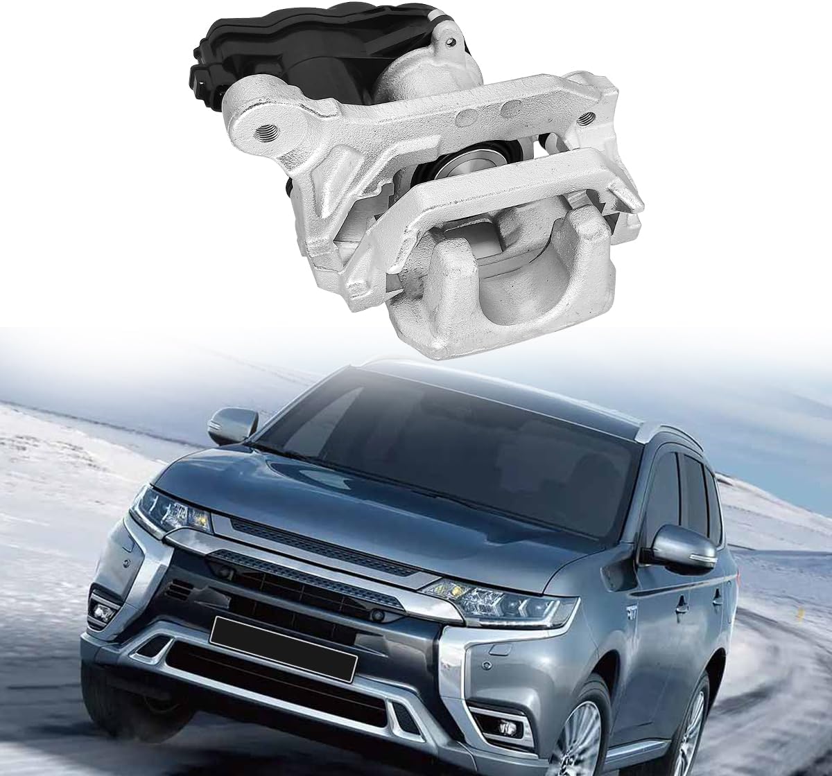 Rear Right Electrical Brake Caliper Compatible with Mitsubishi Outlander 2.4L 3.0L 2012-2022, for Mitsubishi Eclipse Cross 1.5L 2.0L 2017-2021 Rear Driver Side Brake Caliper, 4605C044 (Rear Right)