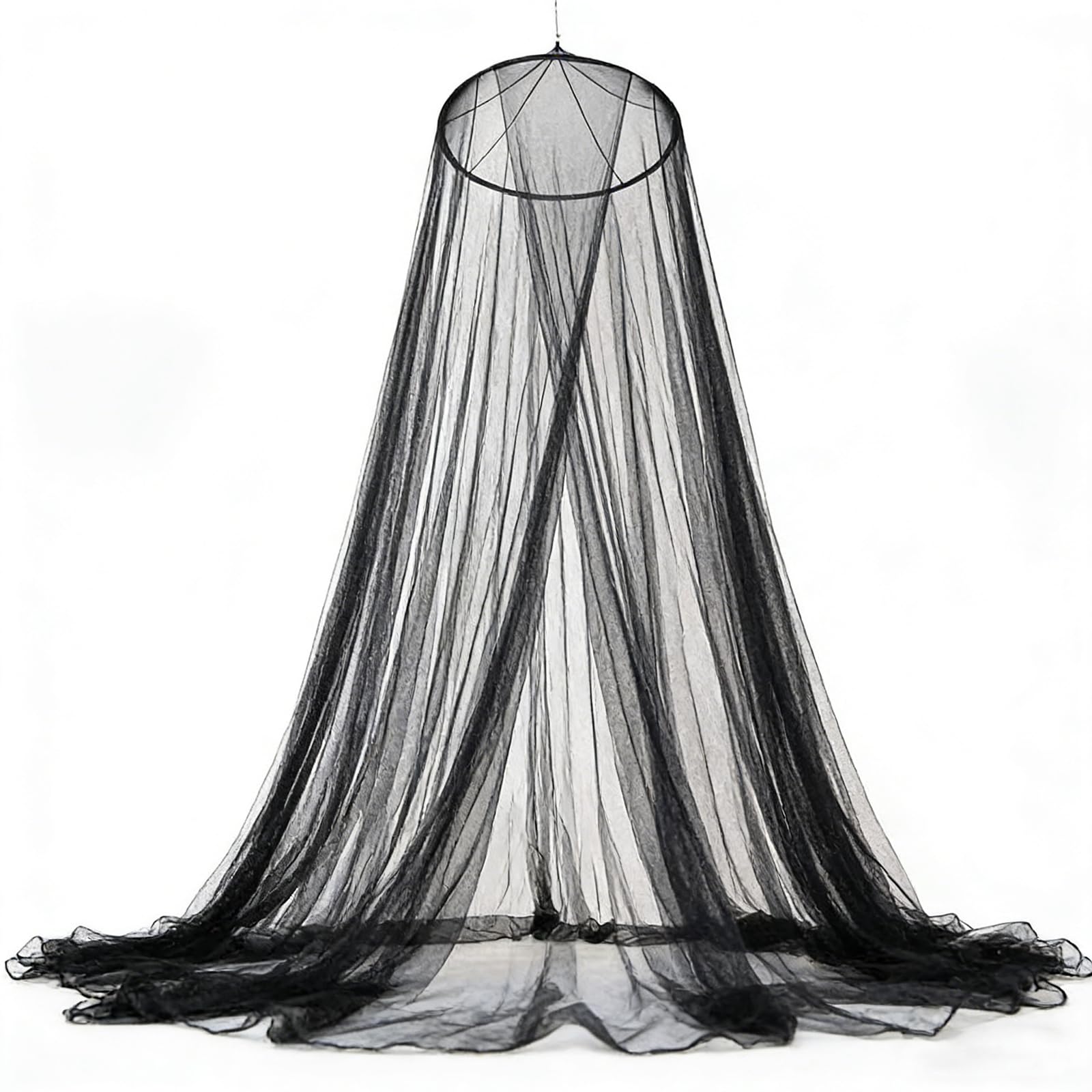 Mosquitera de cama colgante ThreeH negra para proteger dormitorios infantiles