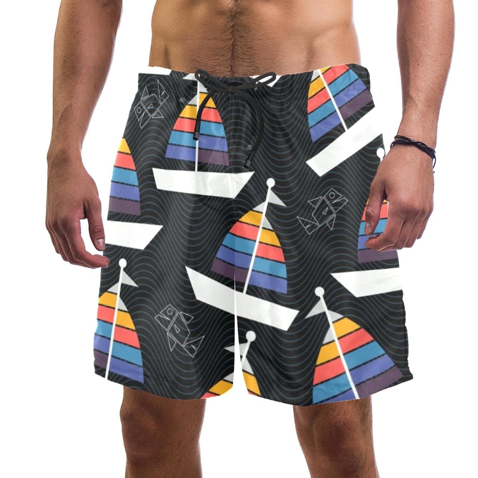 Short de bain pour homme multicolore vêtement de plage été