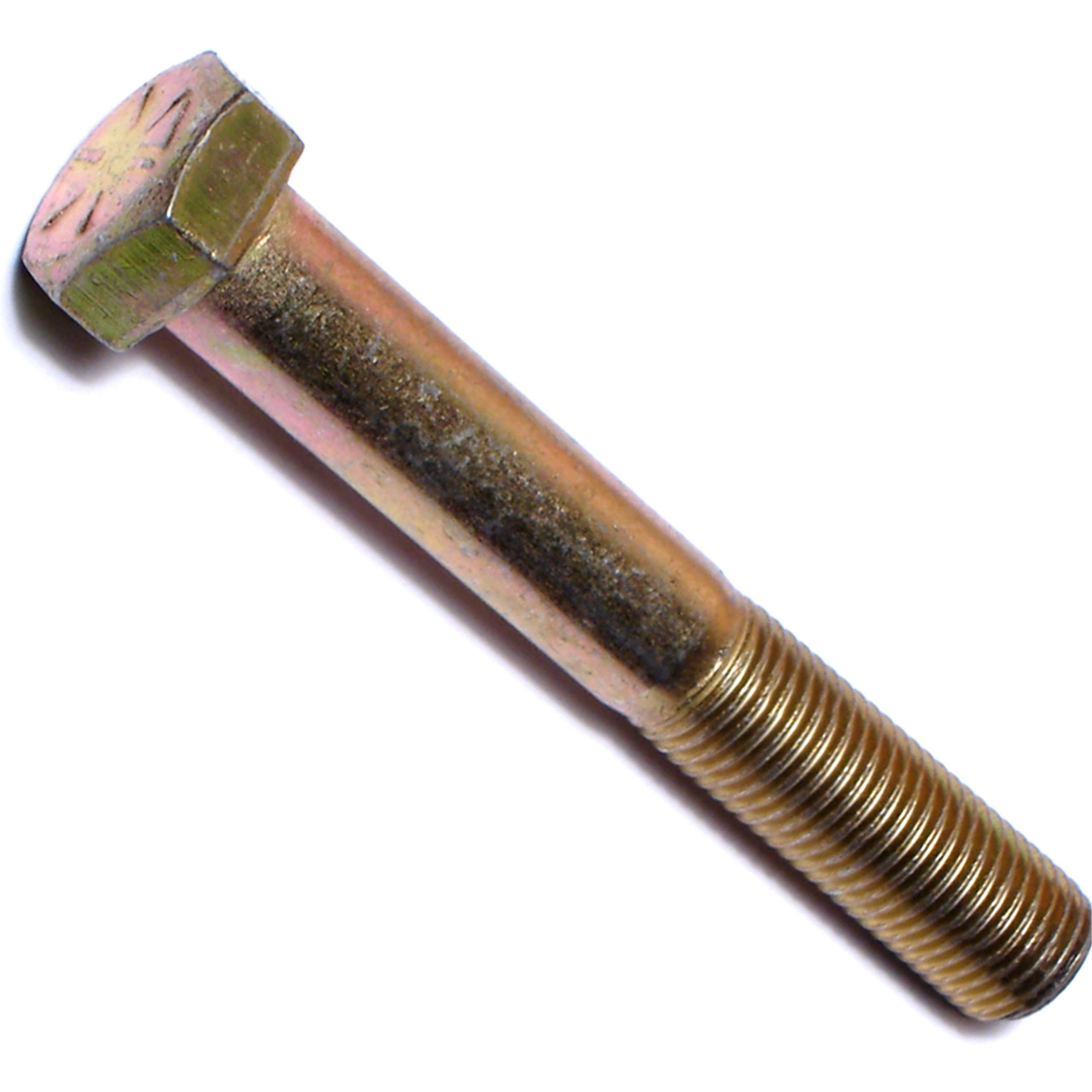 Hard-to-Find Fastener 014973252656 Grade 8 Fine Hex Cap Screws, 3/8-24 x 2-1/2, Piece-5, Yellow