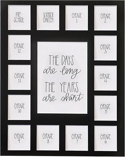 Miniatura 5 de Tapete de fotos para días escolares con múltiples aperturas, collage de fotos de años escolares, tapete de fotos de los días son largos, sin marco,