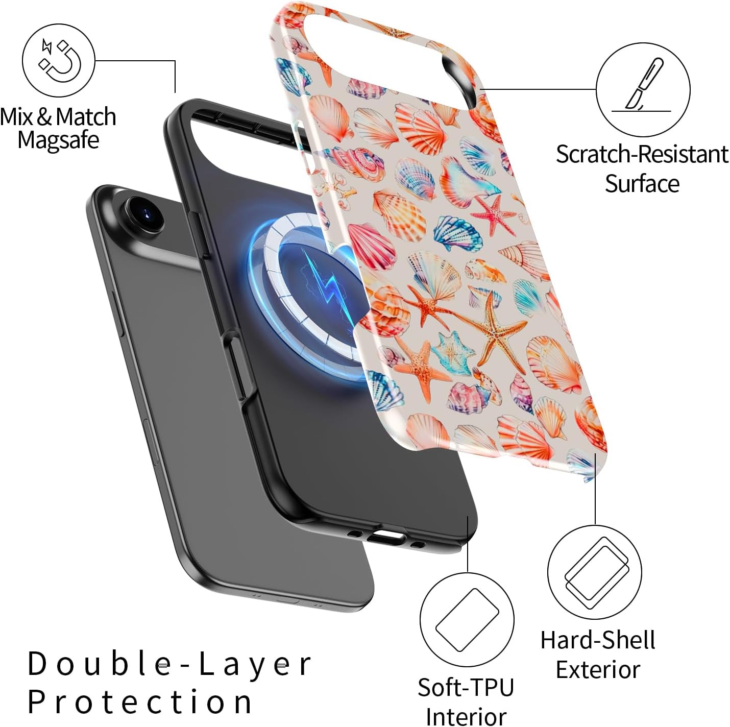 DorisMax for iPhone Air Case - Wireless Charging - Cute Floral image 2