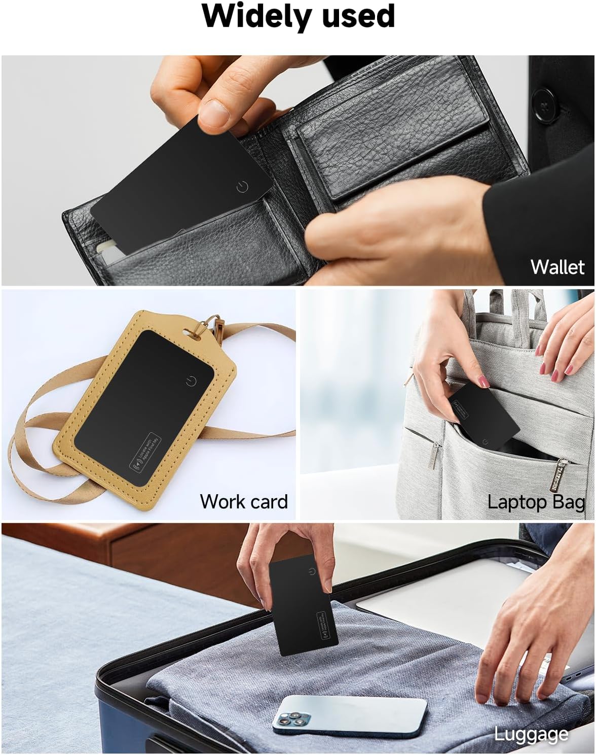 4-Pack Family Value Bundle: 2026 Apple MFi Certified Air Card Tag Tracker Wallet Tracker Card| Ultra Slim 0.07in, IP68 Waterproof | Works with Apple Find My (iOS) | for Wallets, Keys, Luggage,Bags - Image 9