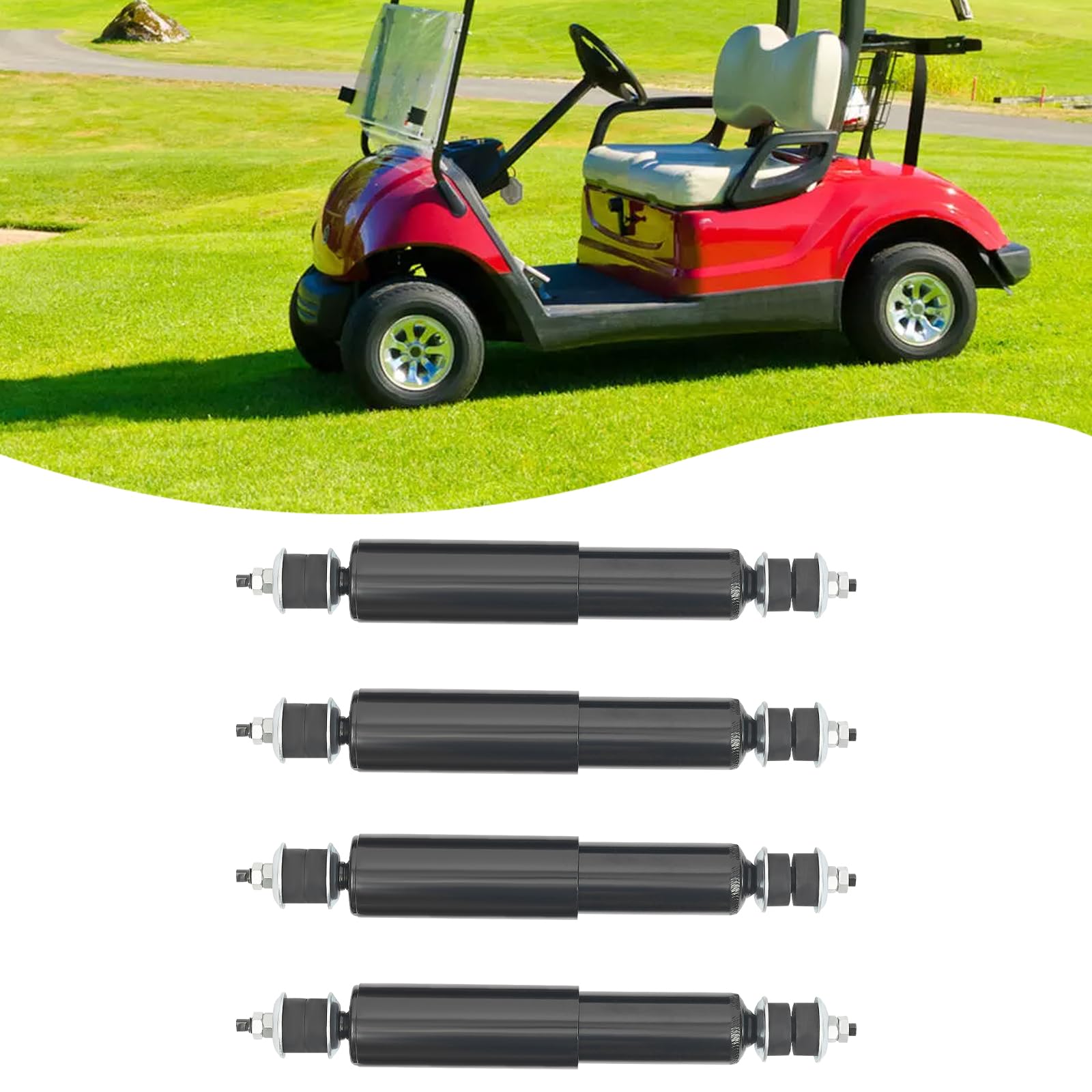 Set di ammortizzatori da golf (4 pezzi), migliore assorbimento degli urti e guida più stabile, migliore stabilità e comfort di guida, OEM # 1014235, 1015813, 1015813, 1033510-01, 3-023A, CP1014235