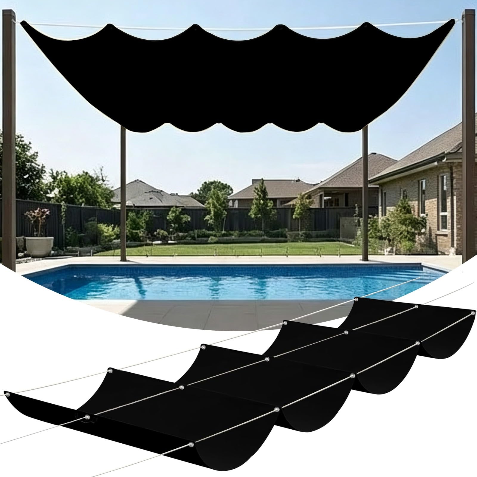 Voile d'ombrage rétractable pour terrasse et jardin abrité du soleil