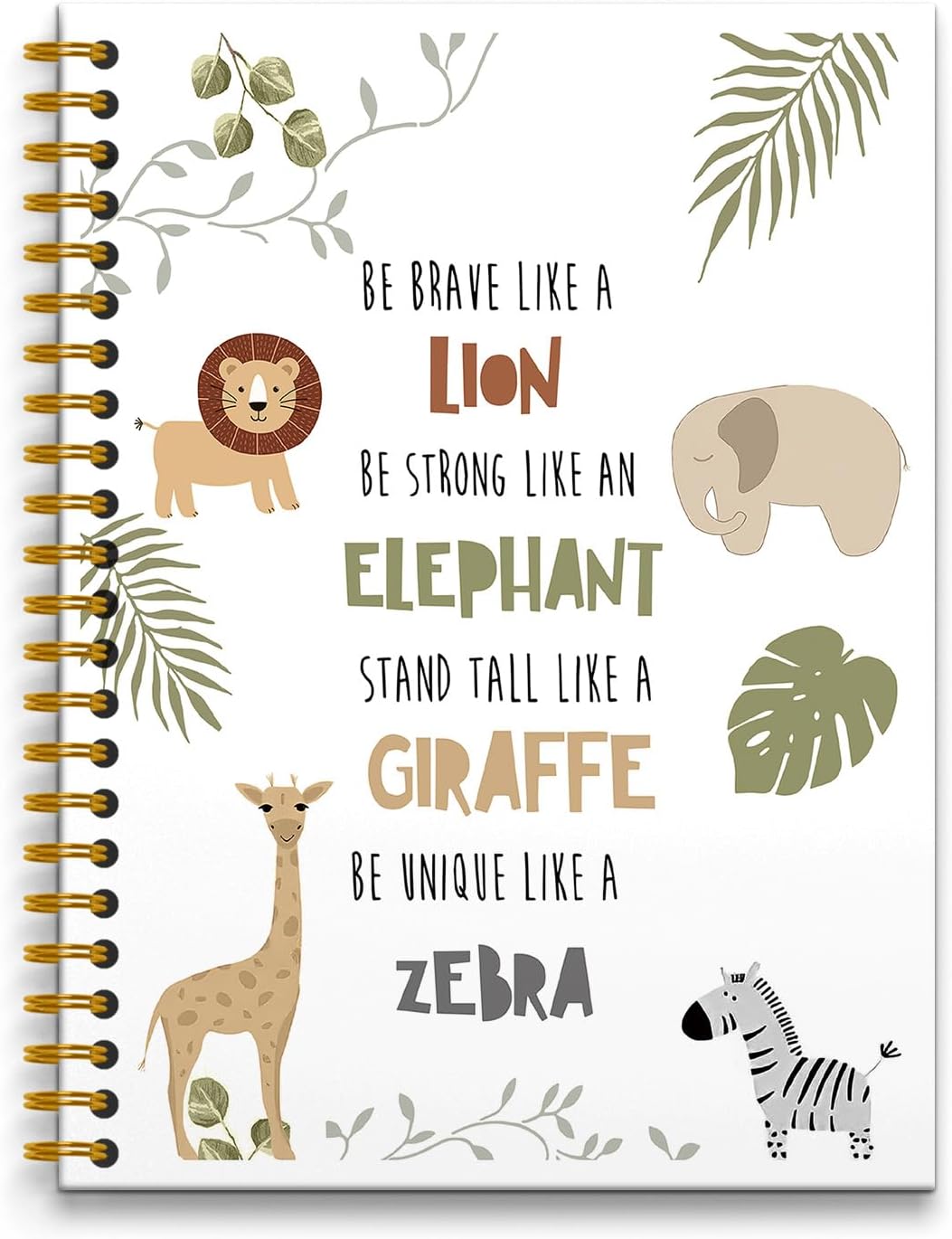 Amazon.com: RUNMESS Safari Animal Cute Spiral Notebook 5.5×8.3 ...