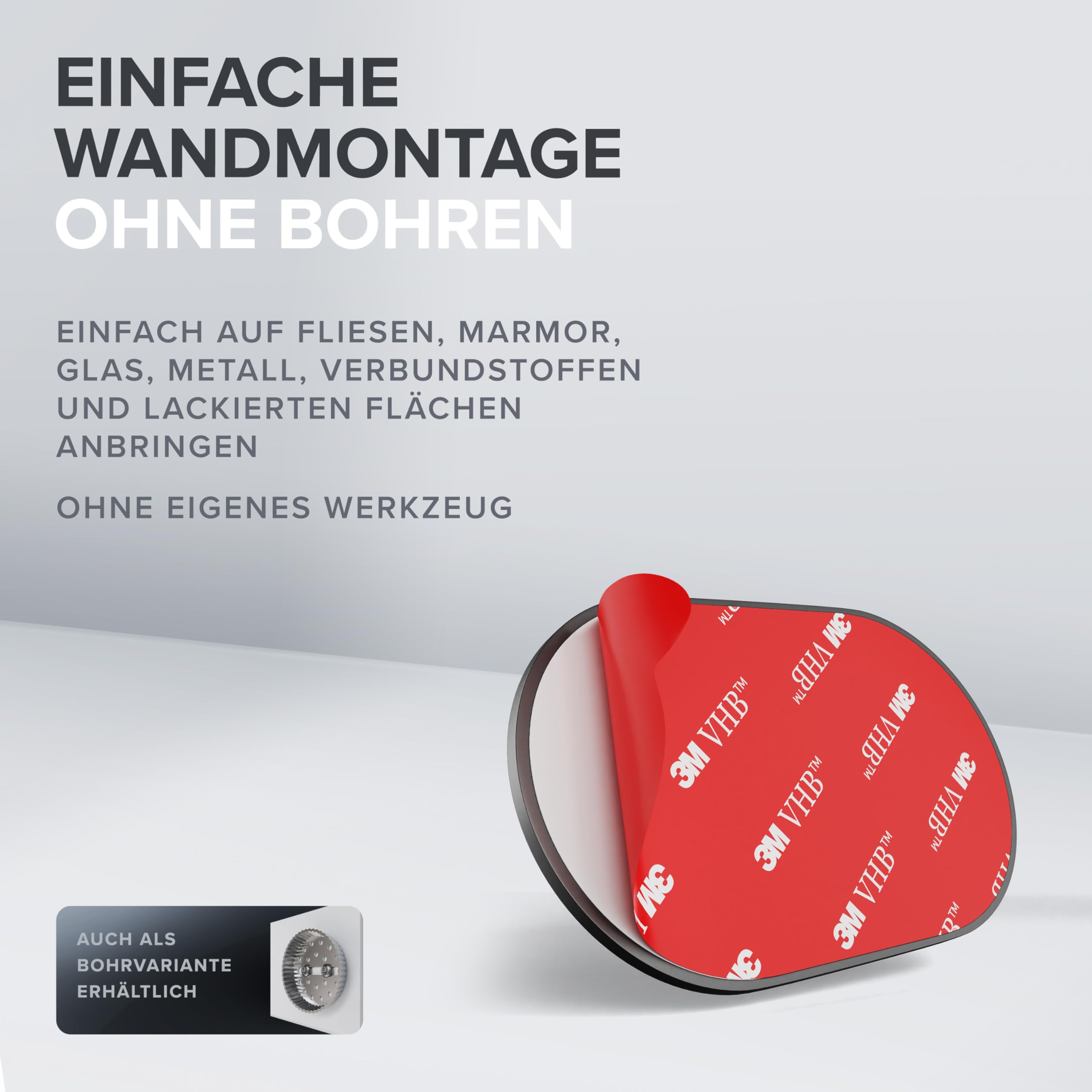 ovimar Glittertind szczotka toaletowa Gunmetal | uchwyt ścienny bez wiercenia | silikonowa szczotka do WC z funkcją wentylacji | do klejenia | ze stali nierdzewnej | wymienna głowica szczotki do WC