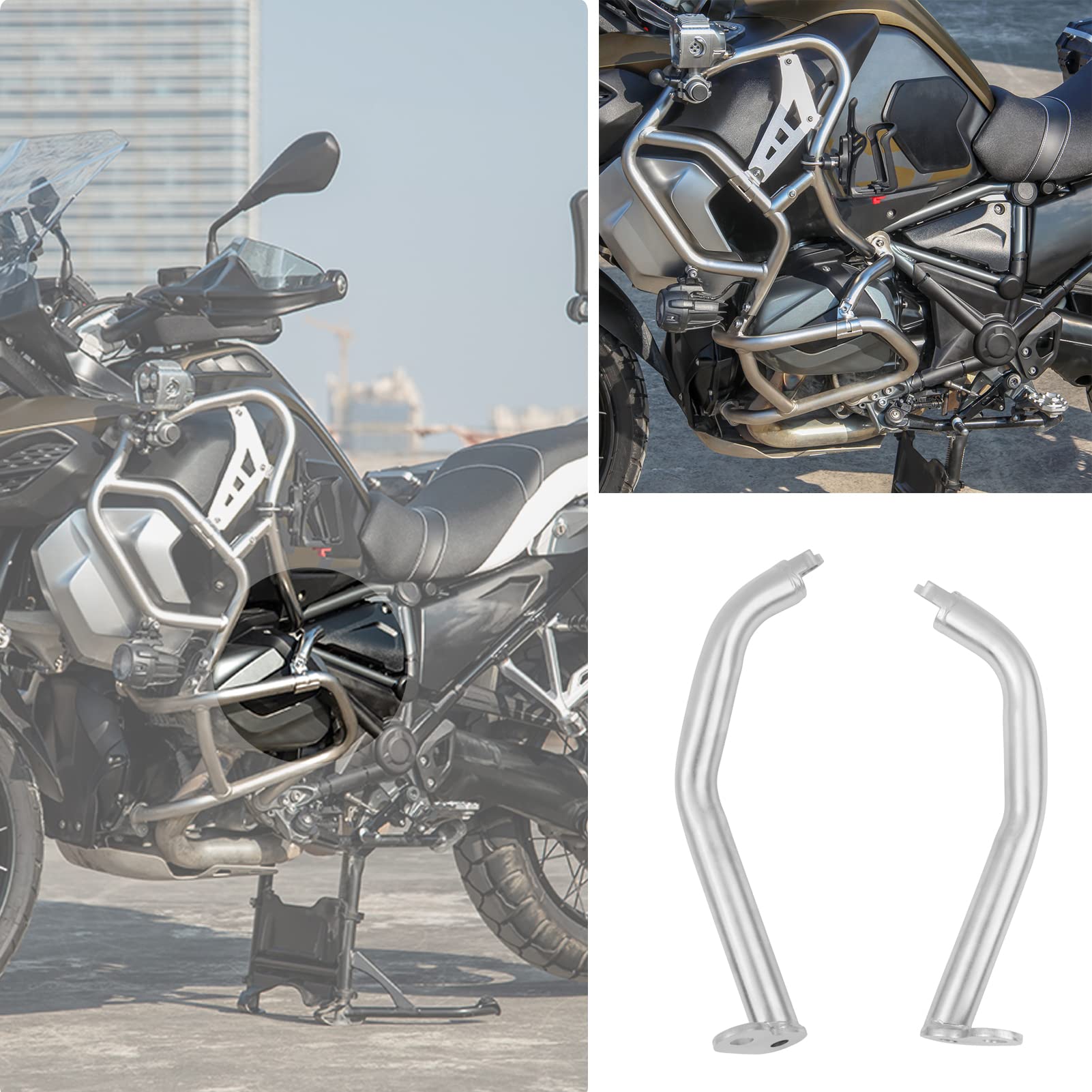 Kacvbei Motorcycle Highway Extension Crash Bar Engine Guard Frame Falling Protection Compatible with B-M-W R1250 R 1250 R-1250 ADV Adventure 2019 2020 2021 2022