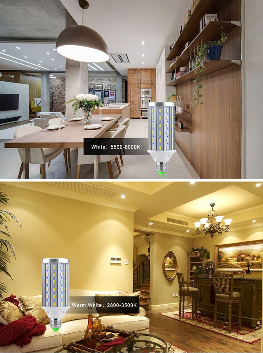 Ampoule LED, E27, 30 W, équivalent à une lampe à incandescence 240 W, 2400 lm, petite vis Edison, ampoules LED candélabres non dimmables, E27 blanc froid, 6 pièces