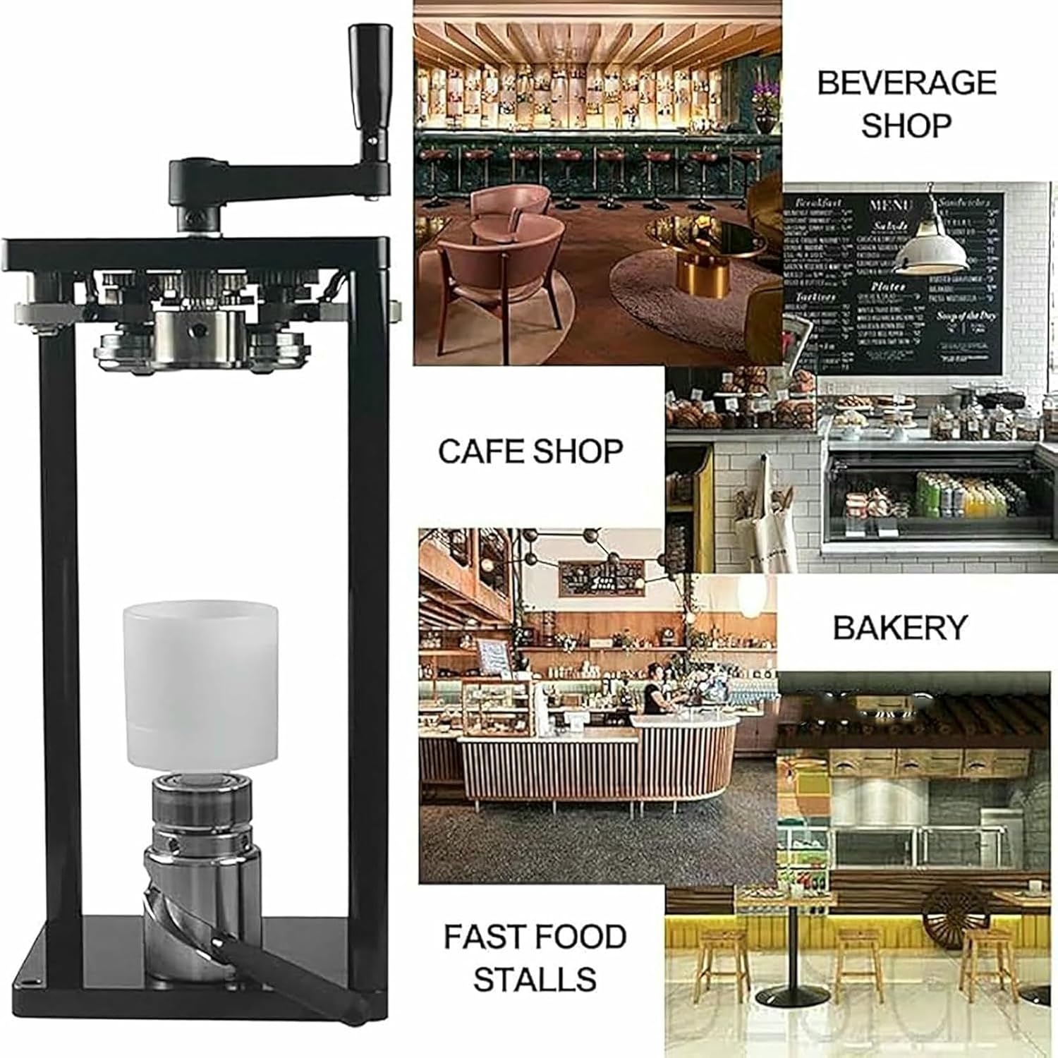 Commercial Can Sealer Manual Hand Tool for Beverage and Jar Sealing, Ideal for 330ml to 500ml Containers
