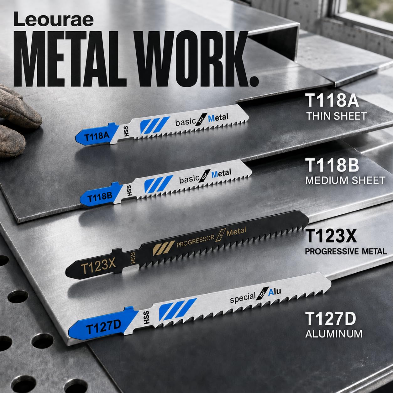 54 Piece Jigsaw Blades Set - Wood, Metal, Plastic -6 54 Piece Jigsaw Blades Set - Wood, Metal, Plastic -6