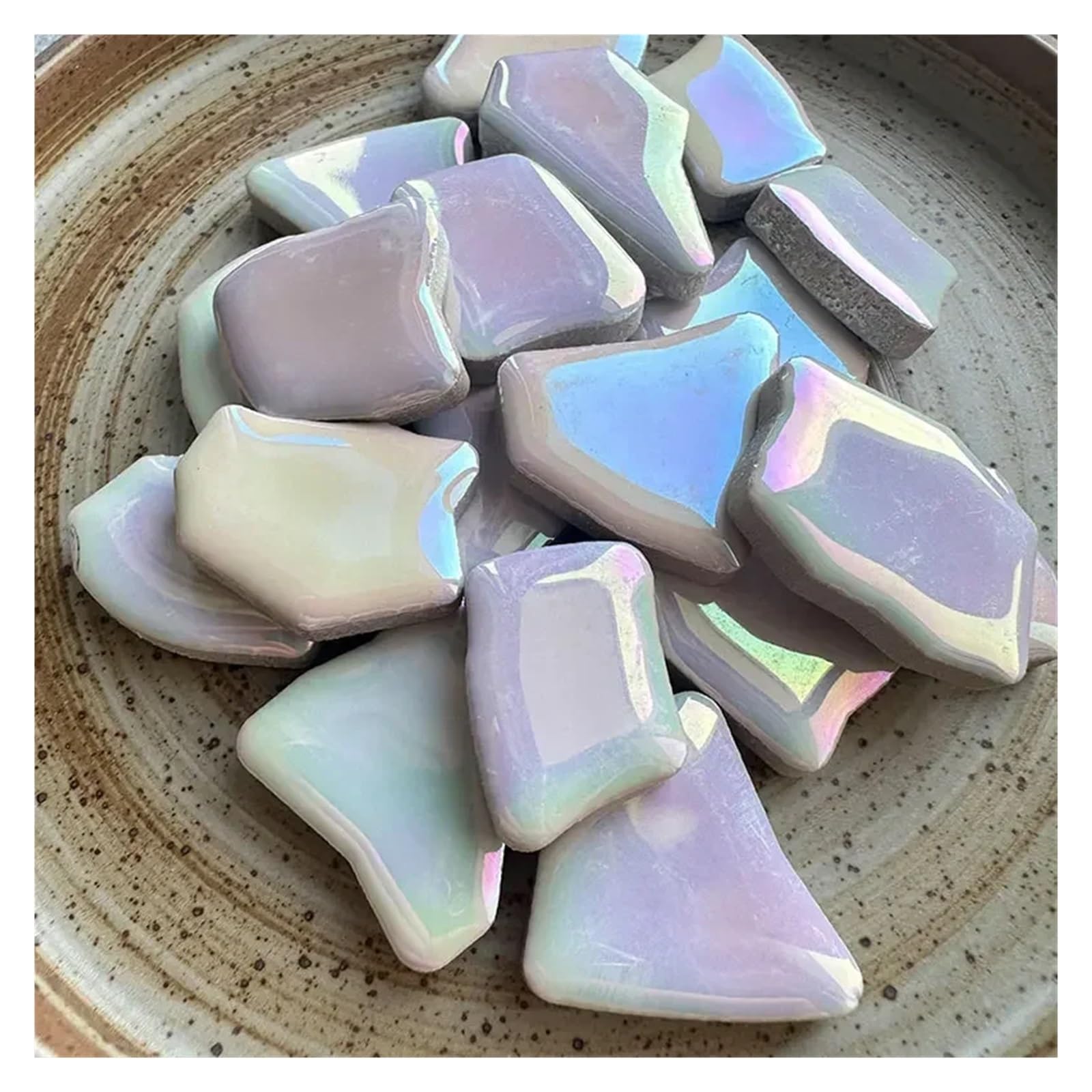 Sppeoukj Color4 100G Porcelain Diy Irregular Phantom Color Mosaic Tiles Craft Ceramic Making Materials(Color4)