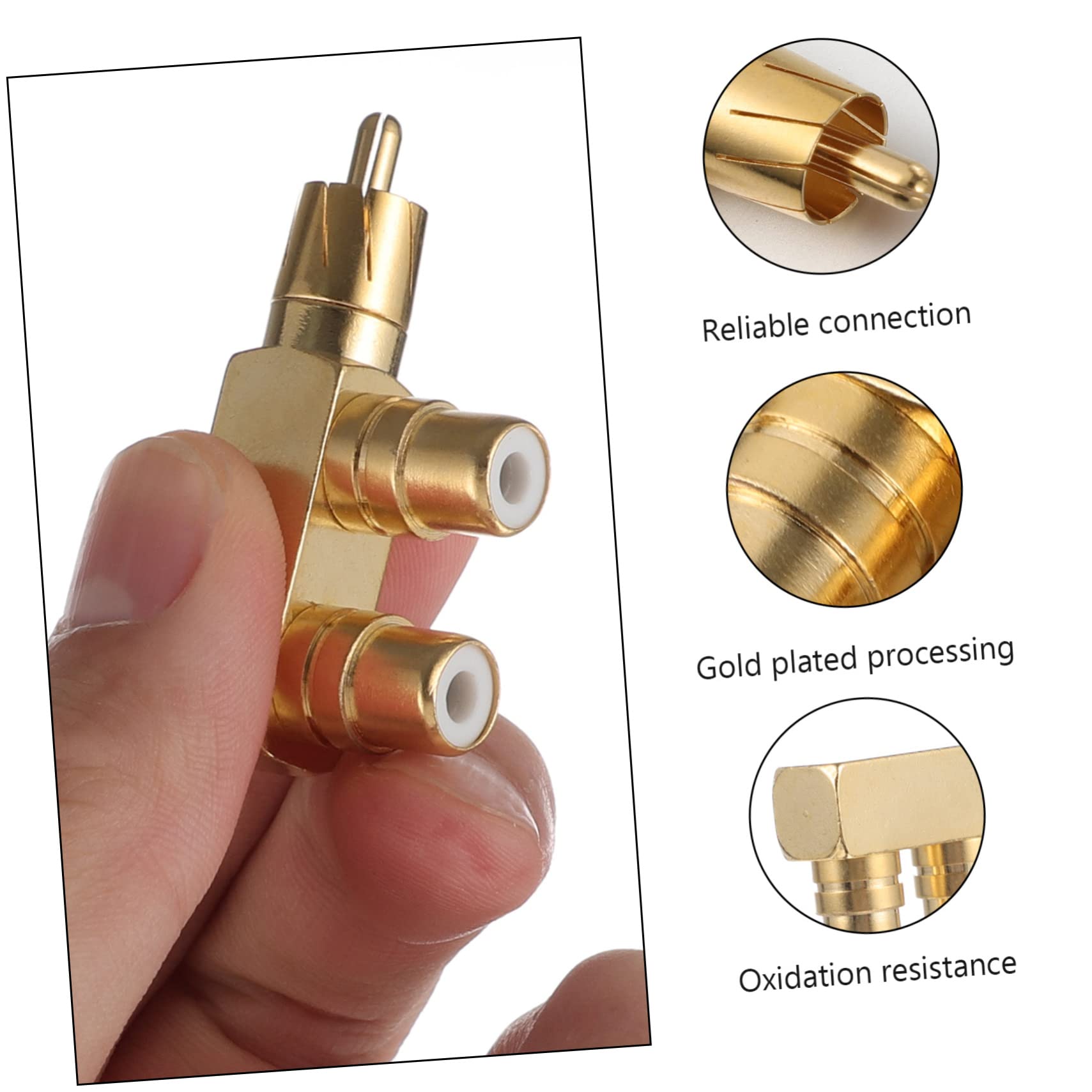 UKCOCO 6 Pz adattatore audio connettore sdoppiatore spina splitter divisore per cuffie sdoppiatore cuffie Connettore splitter a 90 gradi presa audio av distributore