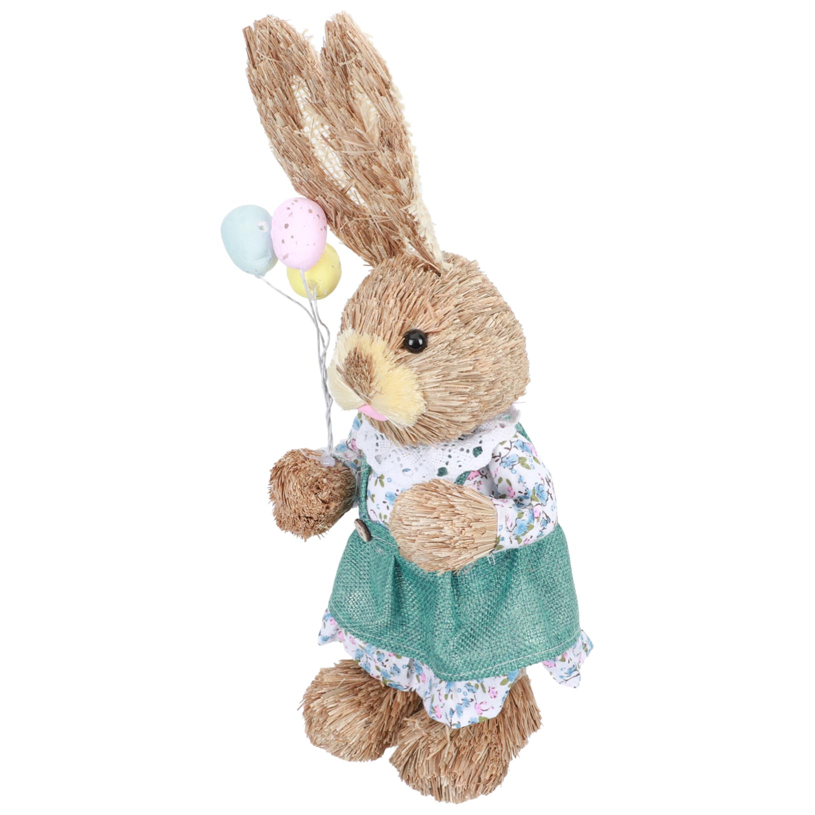 Alipis 2 Pz coniglio di paglia Bambola maiale figura del coniglio di pasqua coniglio accessori easter decoration cestino arredamento della casa ornamento in paglia intrecciata cotone Blue