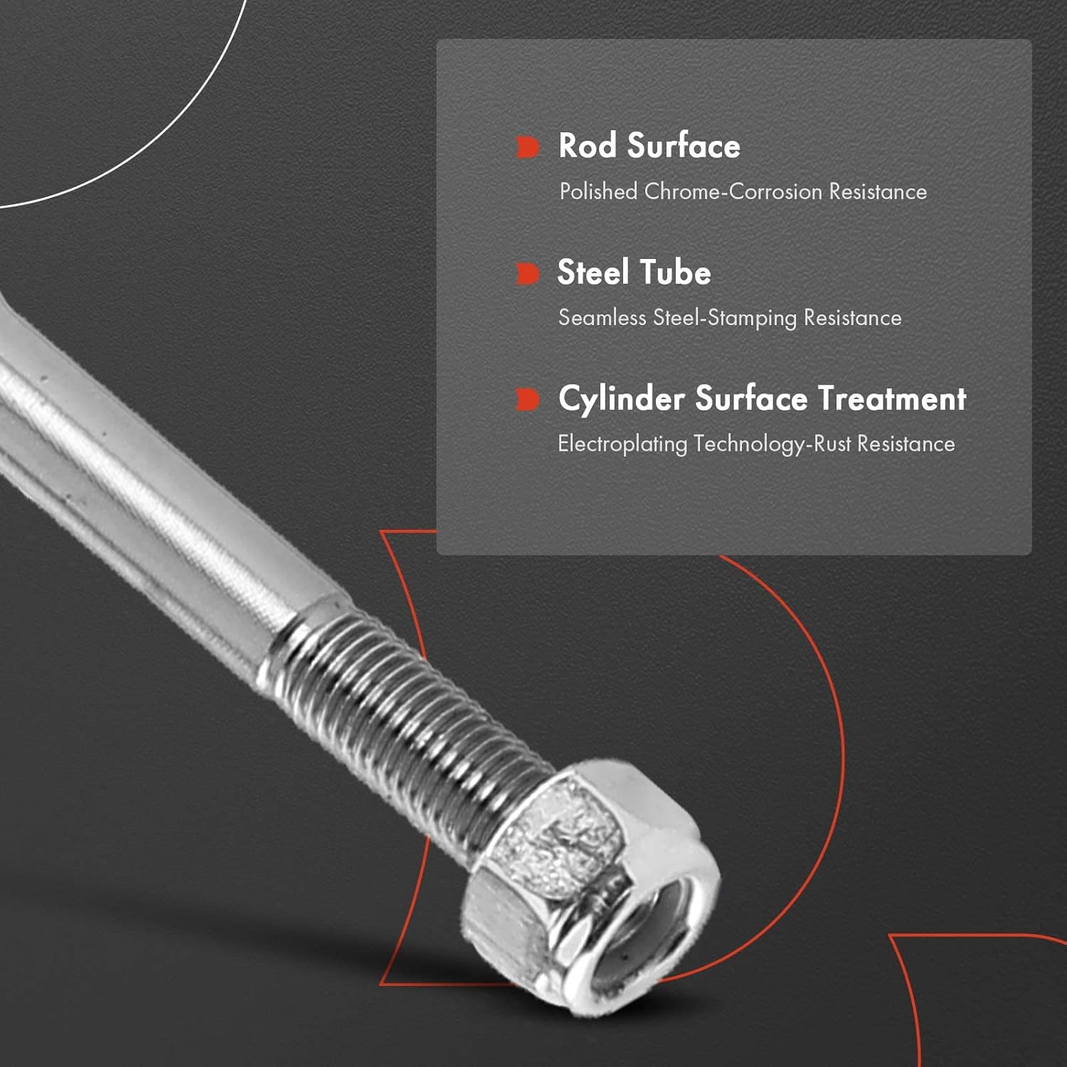 A-Premium Rear Shocks Compatible with Honda Accord 1990-1993 & Acura CL 1997-1999 - 2x Replacement Suspension Bare Strut Shock without Coil Spring