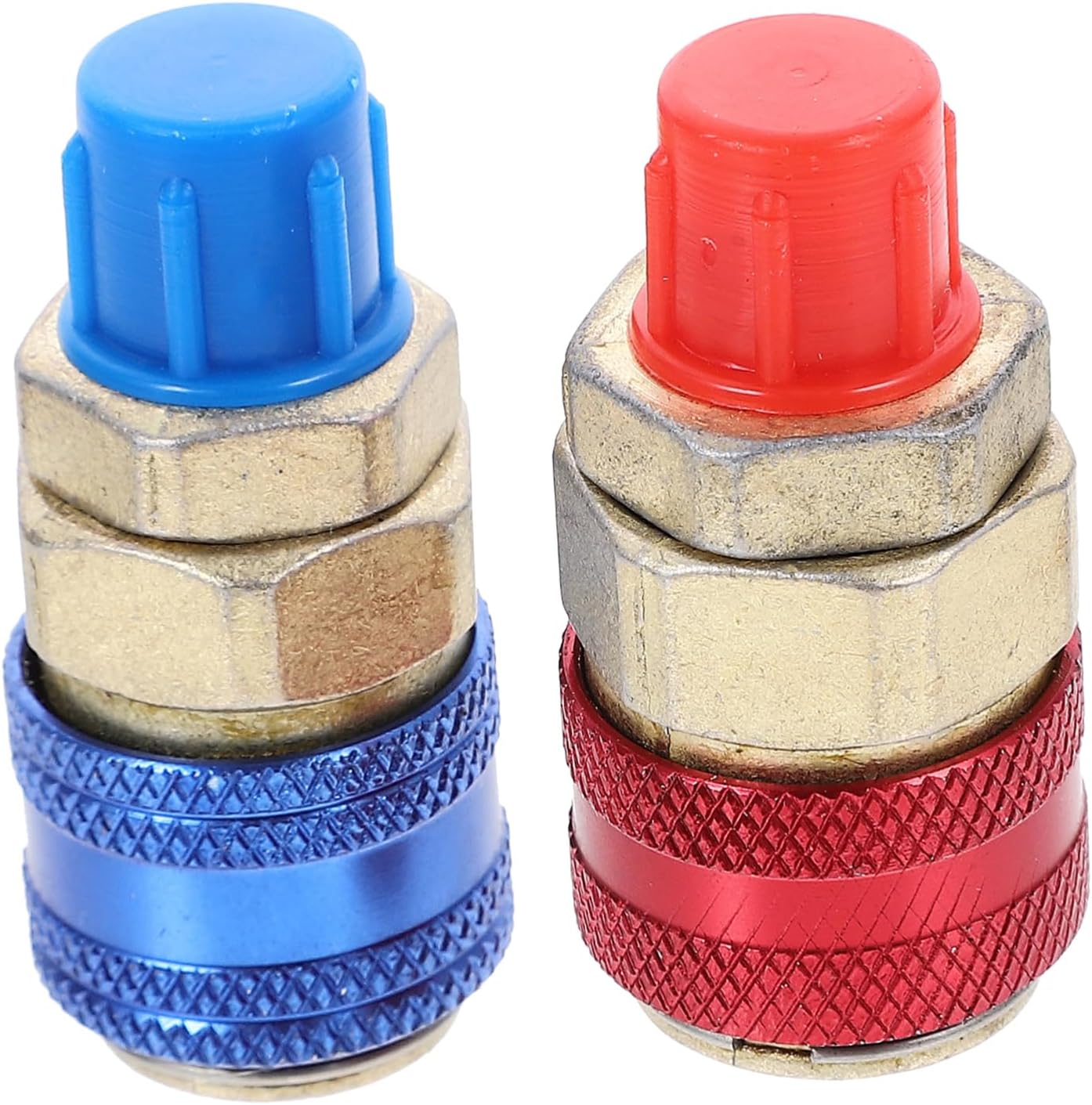 2pcs Coupler Connector Adapter for Car Charging Hose Auto Recharge Tool for Quick Disconnect High Automotive Systems