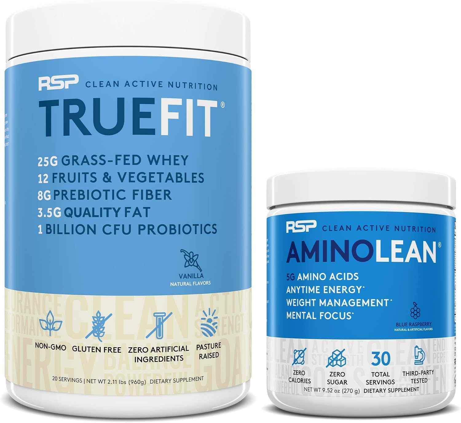 RSP NUTRITION AminoLean Pre Workout Energy (Blue Raspberry