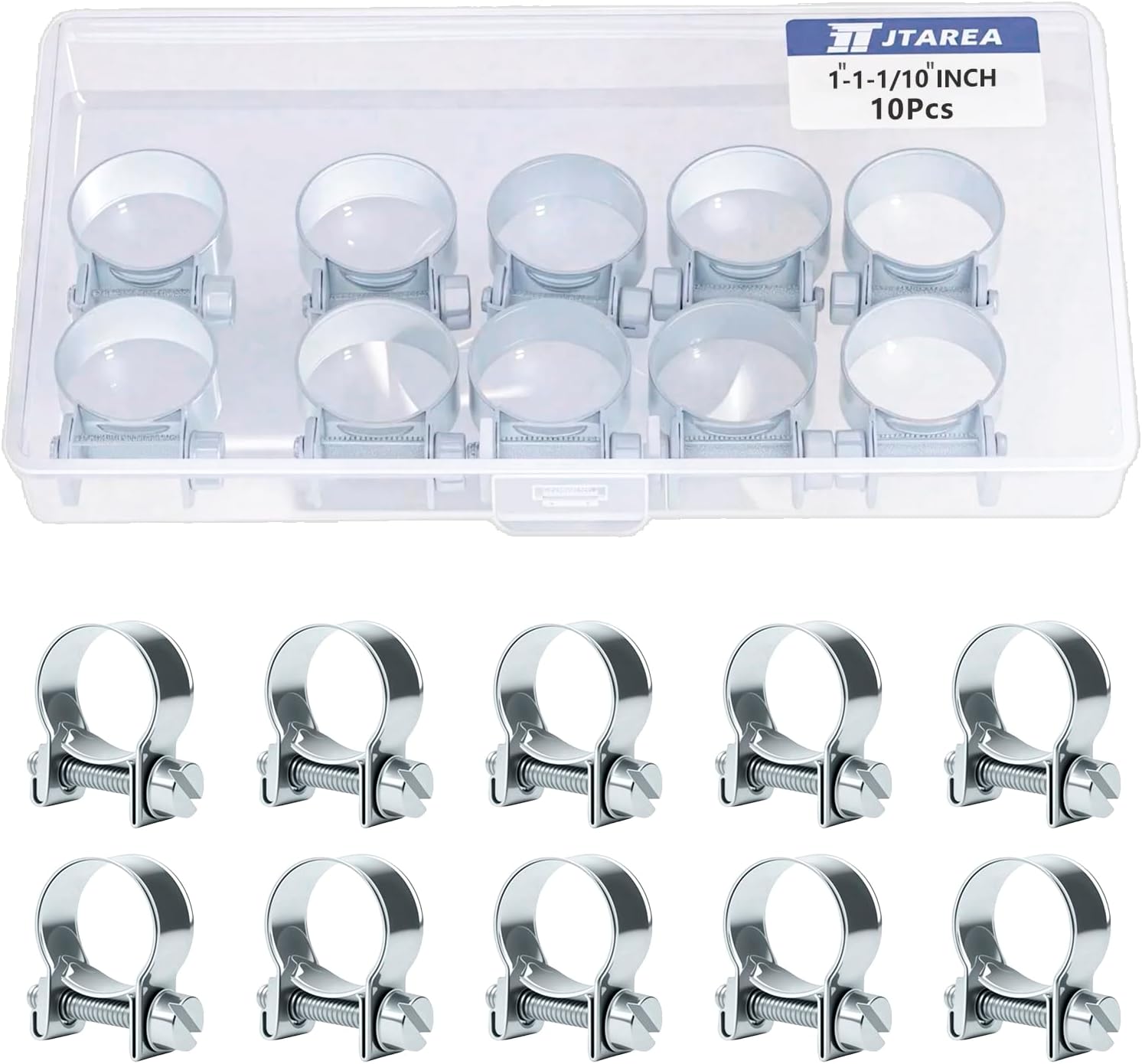 26-28 mm Mini Hose Clamps Adjustable Fuel Injection Joint Bolt Clamp Petrol Pipe Clamps Small Hose Clamps for Fuel Line Exhaust Pipe Petrol Pipe