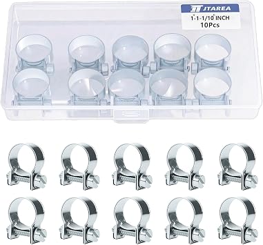 26-28MM Fuel Injection Hose Clamps 1"-1-1/10" Gas Line Clamps Pipe Clamp for Automotive Diesel Petrol Pipes