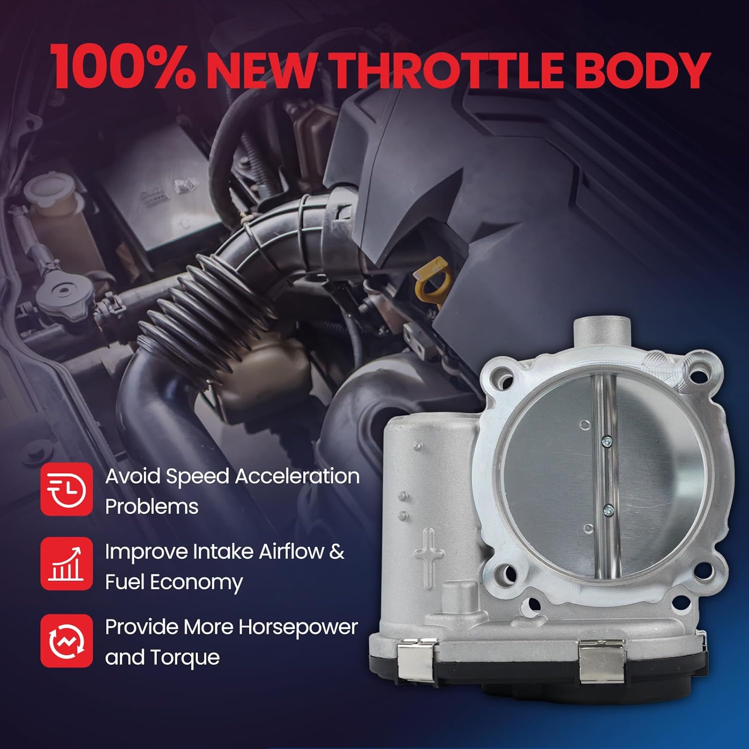 MOCA Electronic Throttle Body S20203 Compatible with 2011-2017 for Chrysler 200 3.6L, 2011-2021 for Dodge Challenger 3.6L, 2011-2019 for Dodge Journey 3.6L, 2012-2017 for Jeep Wrangler 3.6L