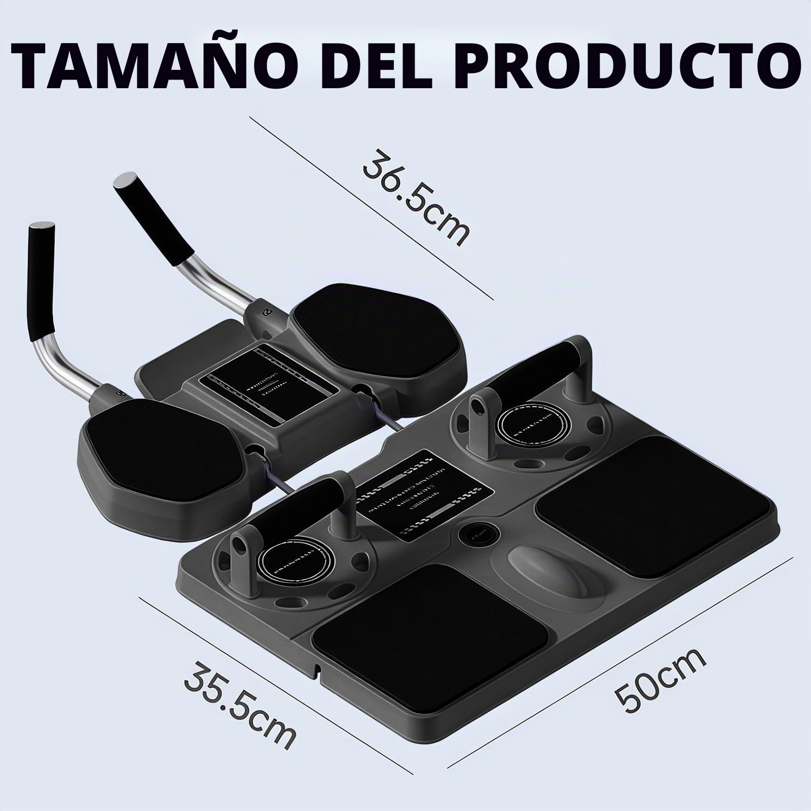 Pilates Reformer Compact, 2025 Upgraded Pilates Board, 5 en 1 Multifuncional Plegable Portátil Pilates Set / Tabla abdominal para el hogar Fitness