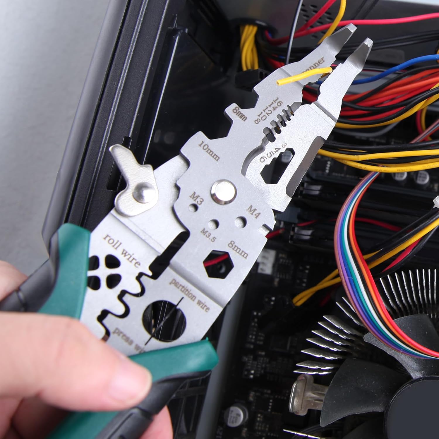 10-IN-1 Multifunctional Wire Stripper Crimper Wire Stripper Crimping Tool Cable Crimper Crimping Professional Electrical Stripping Hand