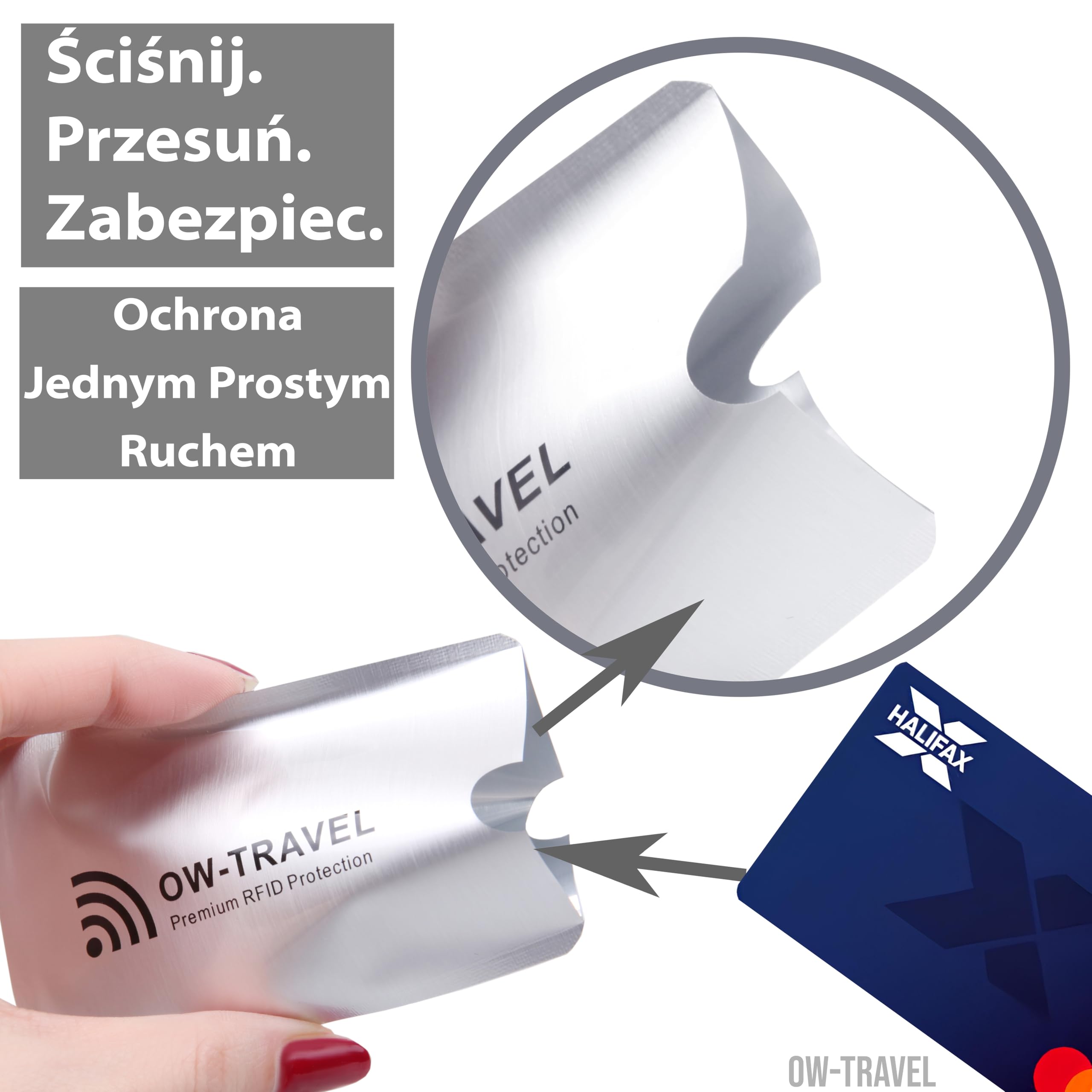 OW-Travel Etui na Karty RFID (10 Sztuk) I Etui na Paszportu (4 Sztuk) Ochrona Kart Zbliżeniowych. Blokada Karty RFID i Ochrona. Kartę Blokada Paszportu Bezpieczeństwa
