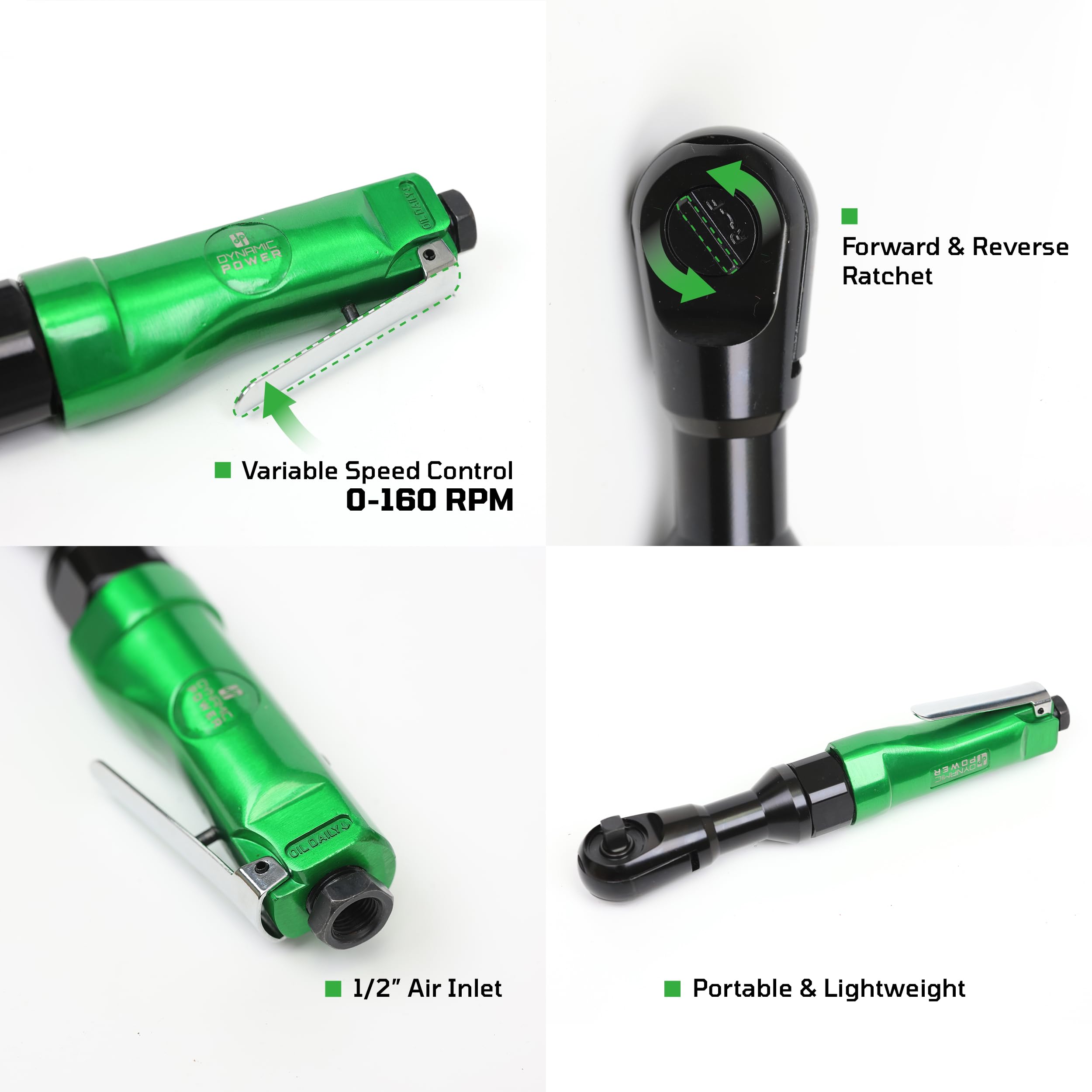 Dynamic Power Air Ratchet - 1/2" Drive Torque -3