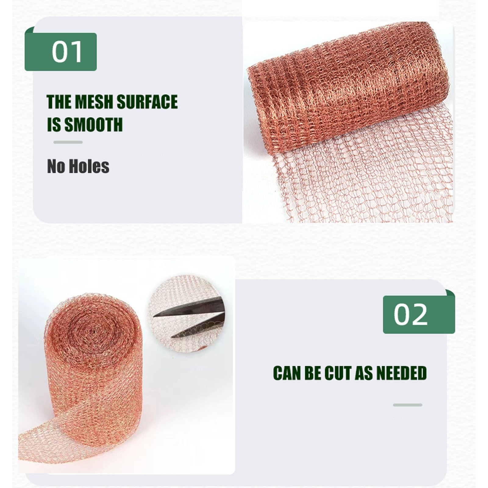 Clôture en cuivre pour escargots - Protection contre les limaces et les souris - 10 m de filet en cuivre pur pour une défense efficace
