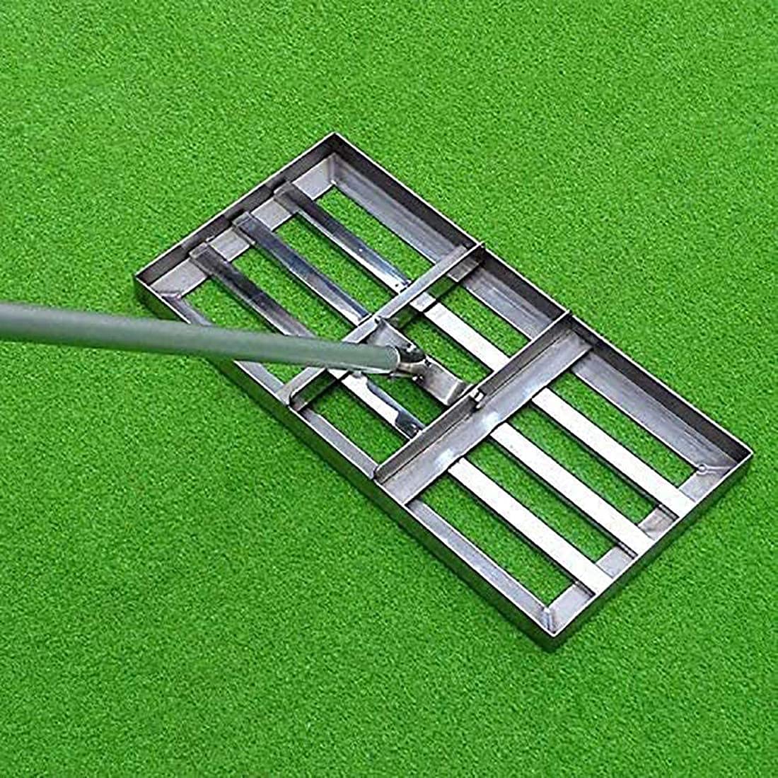 Wyrównywarka terenu, wytrzymała, grabie do wyrównywania trawników ogrodowych i pól golfowych, płyta gruntowa, płaska kruszarka do piasku i trawy do wykańczania trawników ogrodowych i pól golfowych