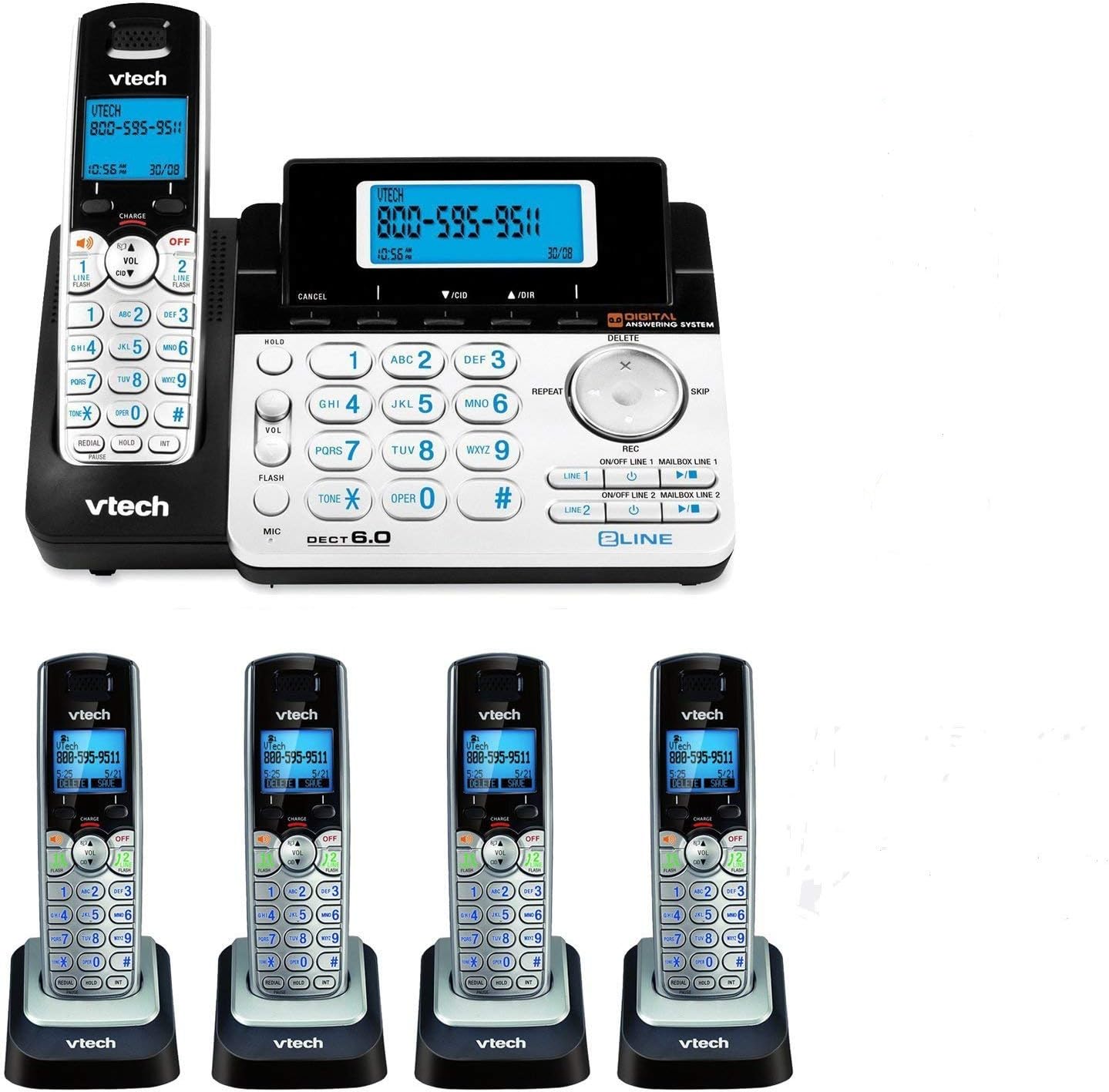VTech DS6151 2Line Expandable Cordless Phone with Digital