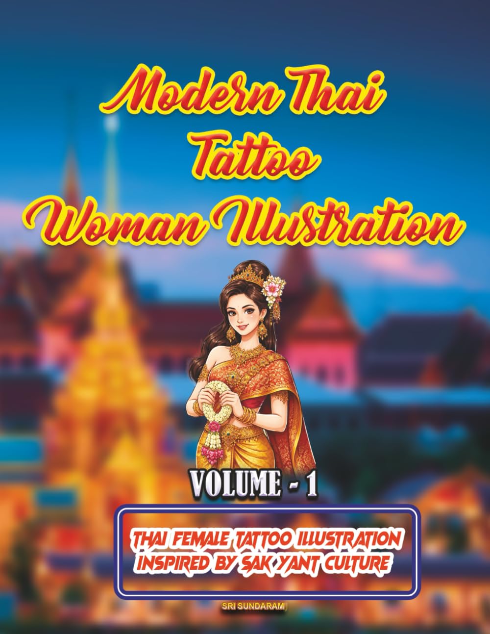 Modern Thai Tattoo Woman Illustration: Thai Female Tattoo Illustration Inspired by Sak Yant Culture