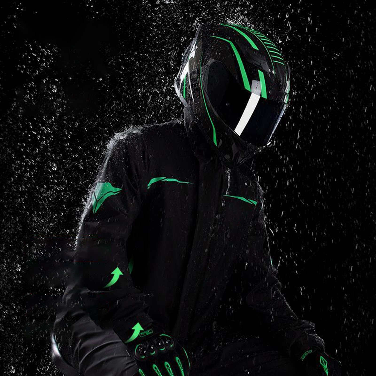 Générique Ensemble de vêtements de Pluie Haute visibilité, résistants déchirures, pour Adultes, Travail en Plein air et Combinaison de Pluie Respirante Contre Les tempêtes