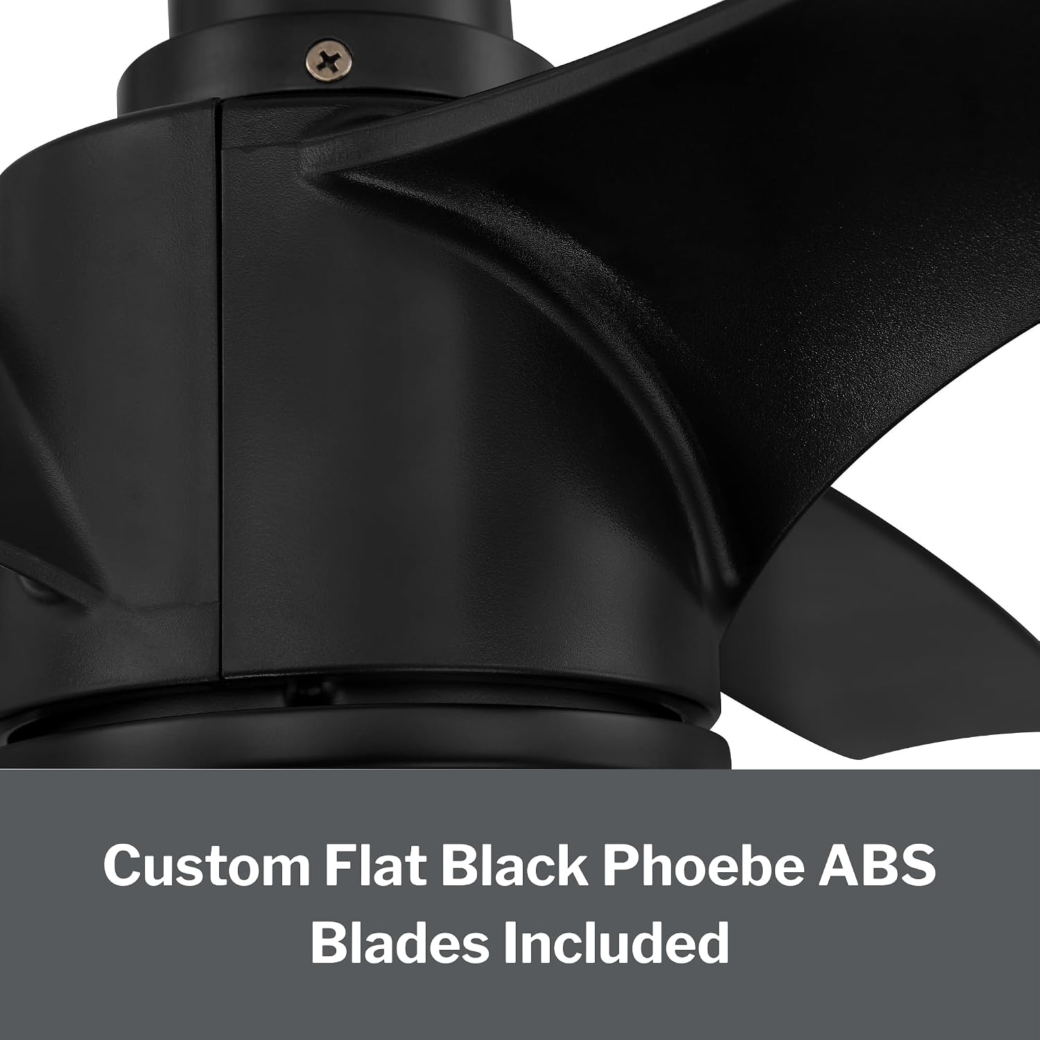 Craftmade PHB60FB3 Phoebe Dual Mount 60" Outdoor/Indoor Smart Ceiling Fan with LED Light Kit and Remote, Compatible for Use with Most Smart Home Devices, Smart phones & Systems, Flat Black