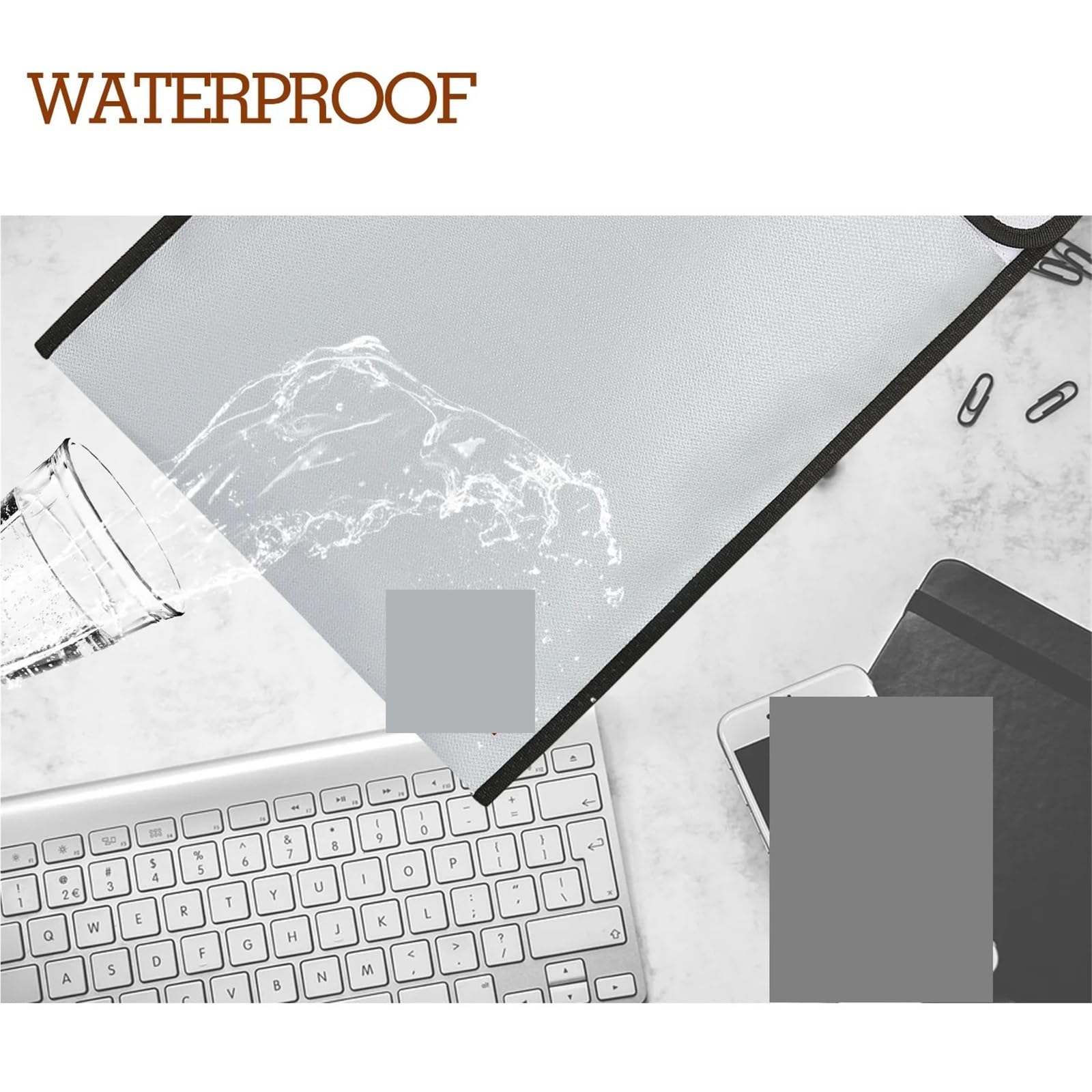Bolsa de dinero con cremallera, bolsa impermeable for documentos, almacenamiento información, contratos, certificados, bienes raíces Para Documentos
