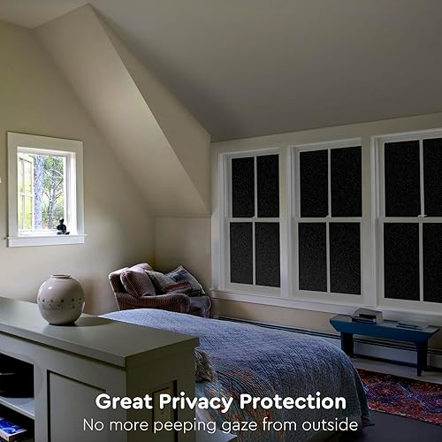 Miniatura 61 de Kromapolis Película de privacidad para ventana, cubierta de vinilo para vidrio, película decorativa de vitral, esmerilada para ventana, se adhiere