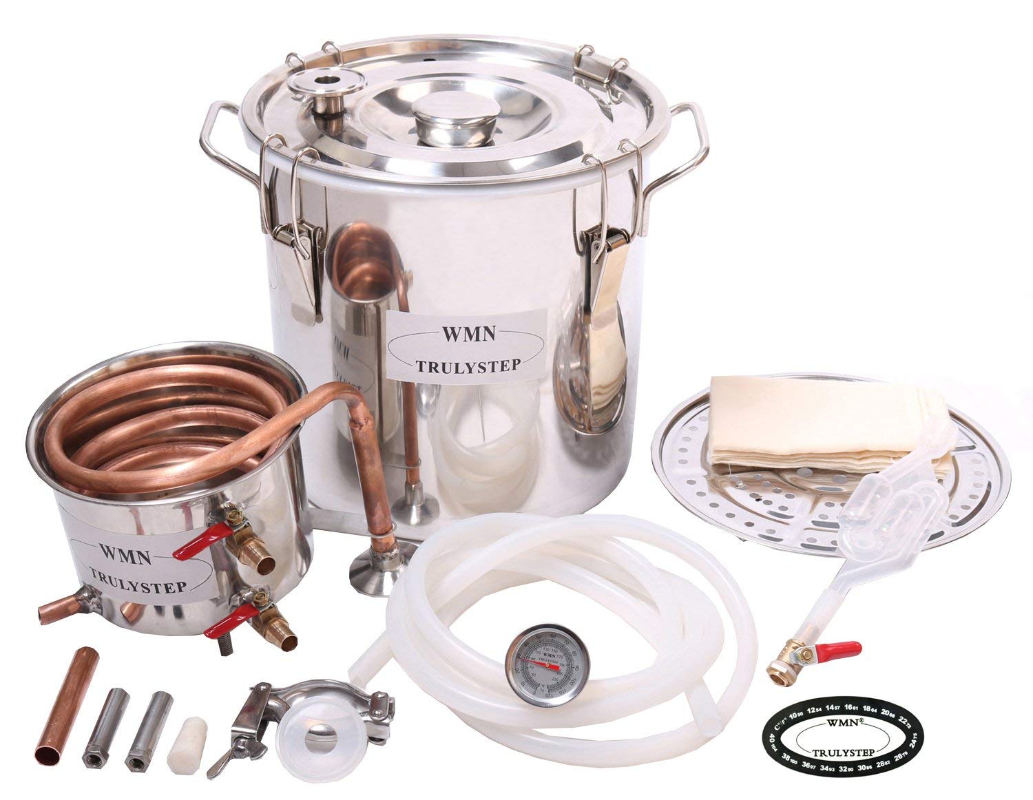 Kit de destilación de cobre 10L destilador casero para vino alcohol cerveza
