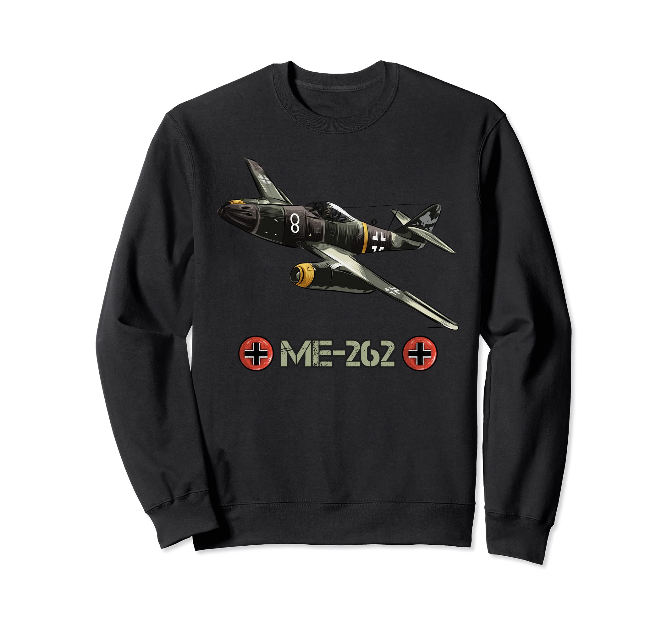 World War 2 German Aircraft ME 262 Fighter Jet Memorabilia Sweatshirt