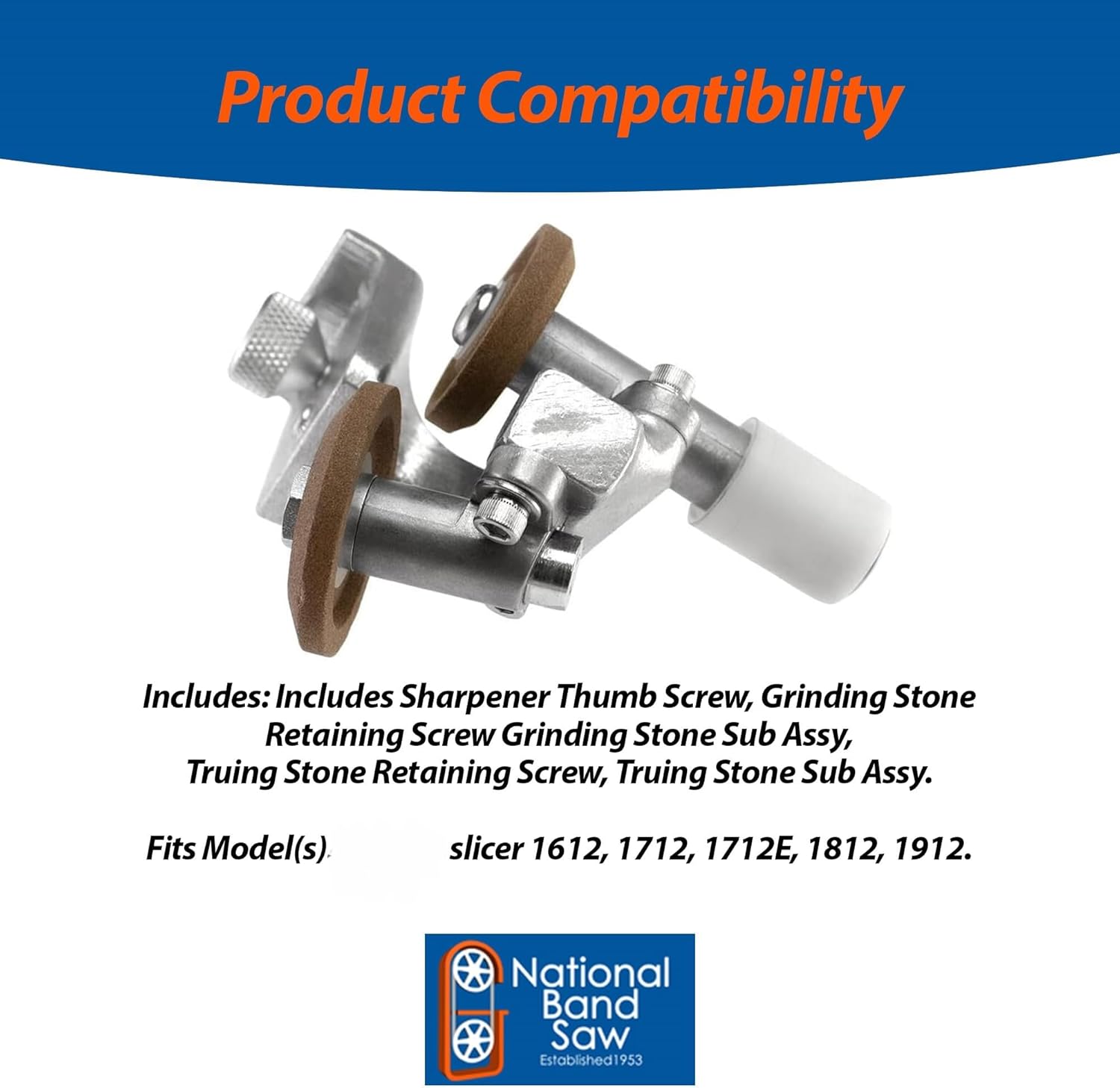 Complete Knife Sharpener Assembly for H0bart Slicers - Precision Slicer Sharpening Kit with Stones - Essential Kitchen Replacement Parts for H0bart Meat Slicer - Part Number HS76A, 122794-4