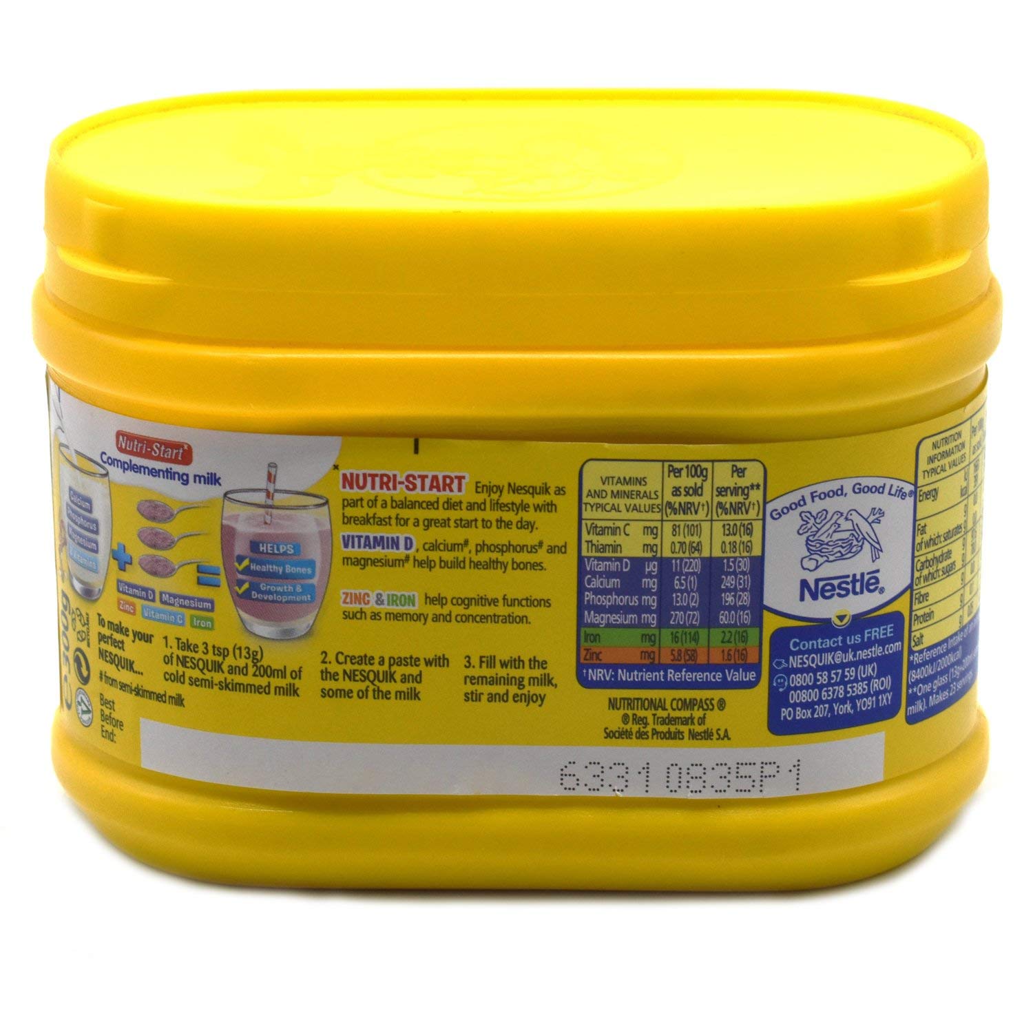 Nesquik Strawberry and Banana Flavour Bundle | Enjoy These Classic Flavours with Your Milk | 1x300g Strawberry Tub and 1x300g Banana Flavour Tub | Total of 2 x 300g Tubs