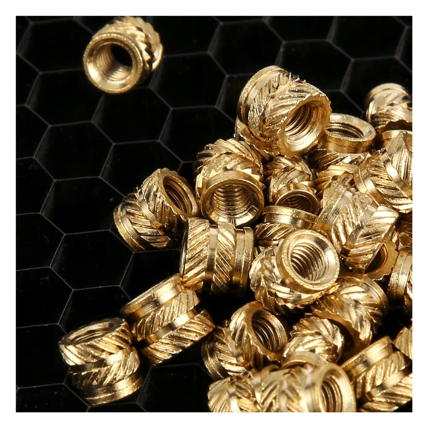 Thread Inserts, Brass Heat Set Knurled Thread Insert Nuts for 3D Print Embed Parts Hot Melt Inset Plastic