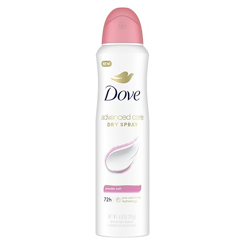 Dove Advanced Care Antiperspirant Deodorant Spray Powder Soft Pack of 12 to help skin barrier repair after shaving 72hour antiperspirant deodorant for soft underarms with boosted ceramide levels 3.8oz - 3.8 Ounce (Pack of 12) - Powder Soft