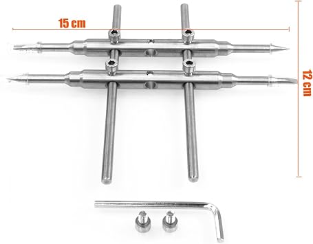 Professional Stainless Steel Flat & Pointed Tips Lens Spanner Wrench Repairing Opening Tool For Most Cameras Adjustable Jaw opening 10~120MM