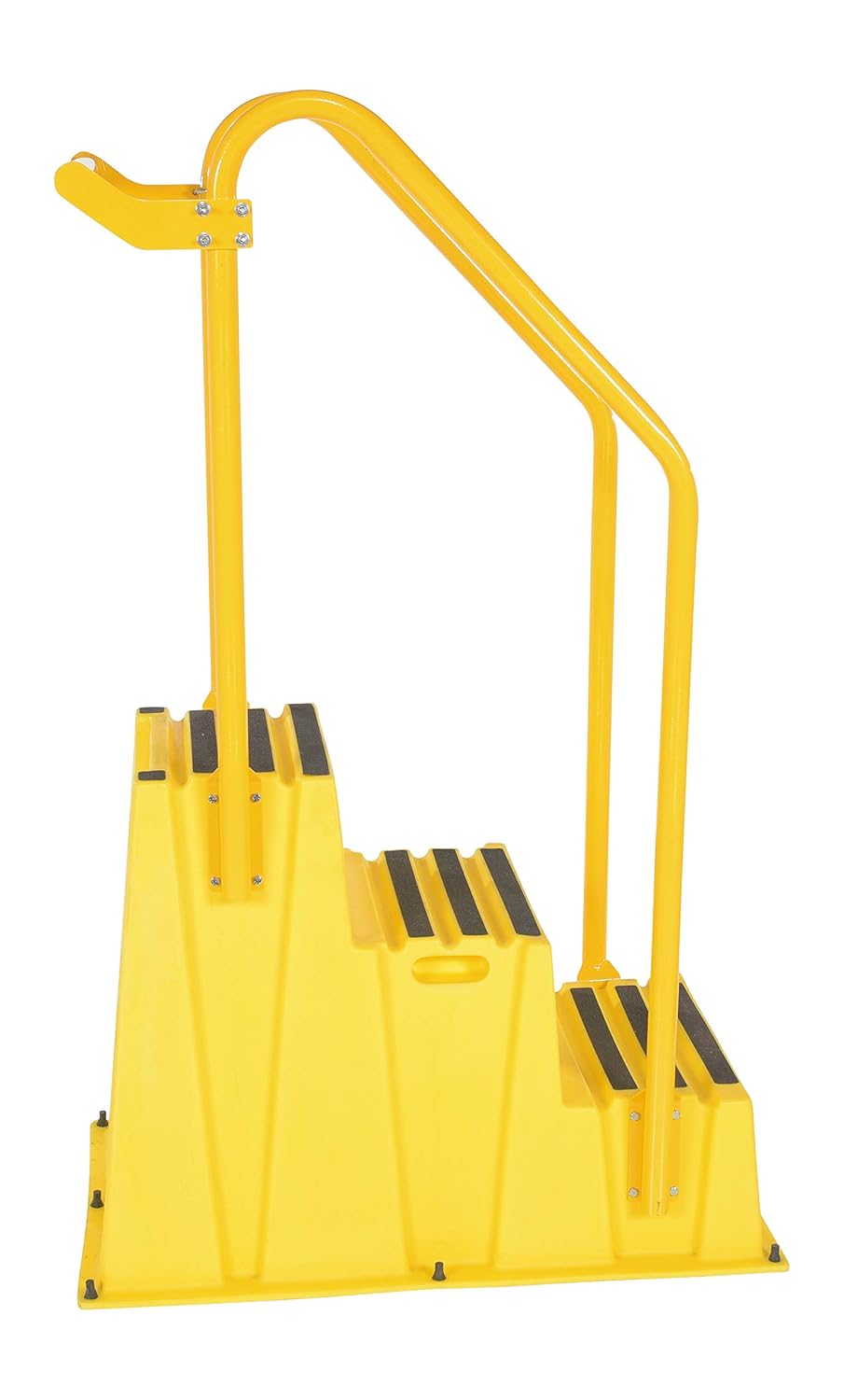 Vestil SPN-3-YL-HR-BR Polyethylene Nestable with Hand and Back Rails 3 Step 500 Lb. Capacity Yellow