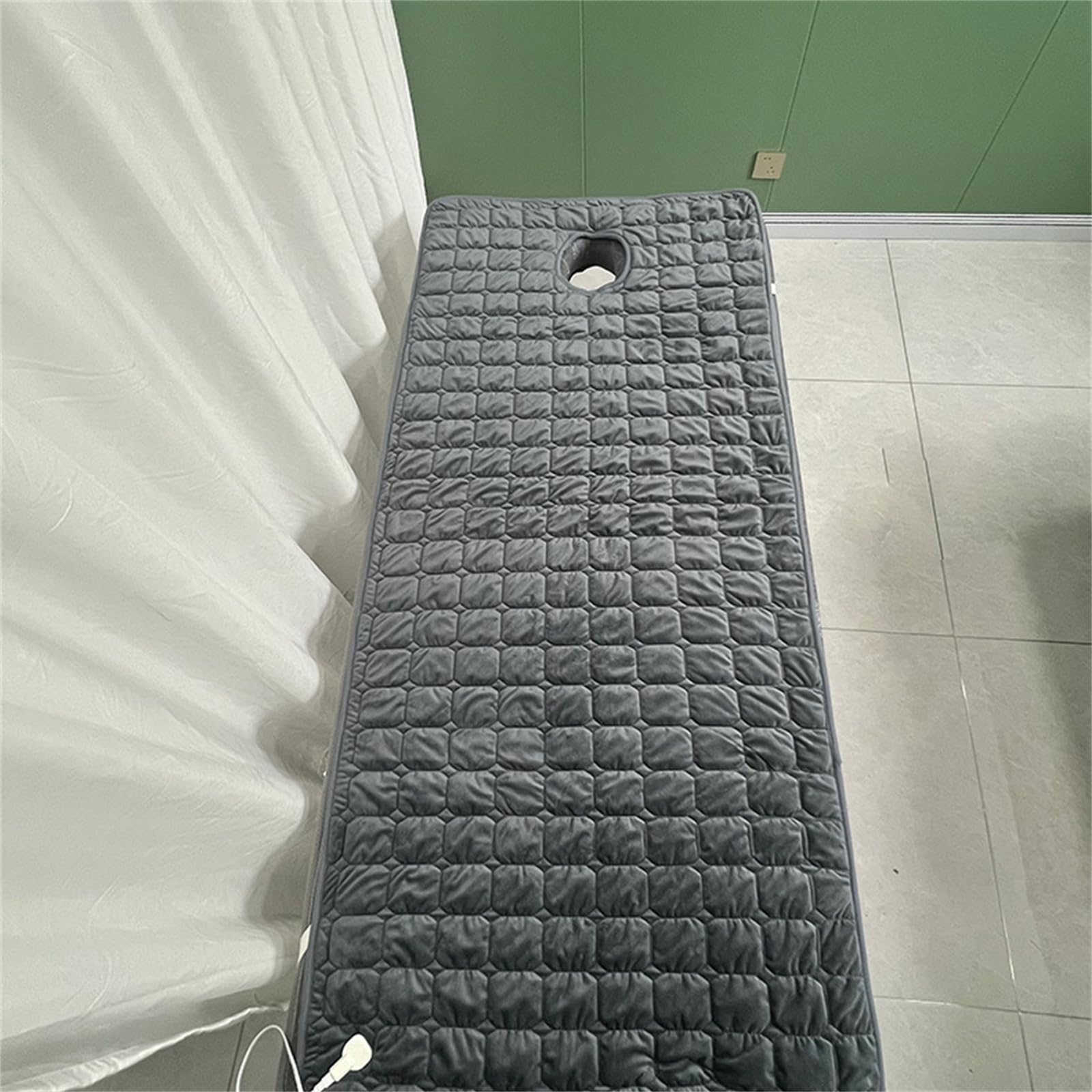 Chauffé Surmatelas Pour Table De Massage,Lash Bed Topper,Rembourrage De Lit Spa Avec Trou Respiration Bandes Élastiques,Couvre Matelas En Mousse À Mémoire Forme Pour Lit De Salon Beauté,180*80cm