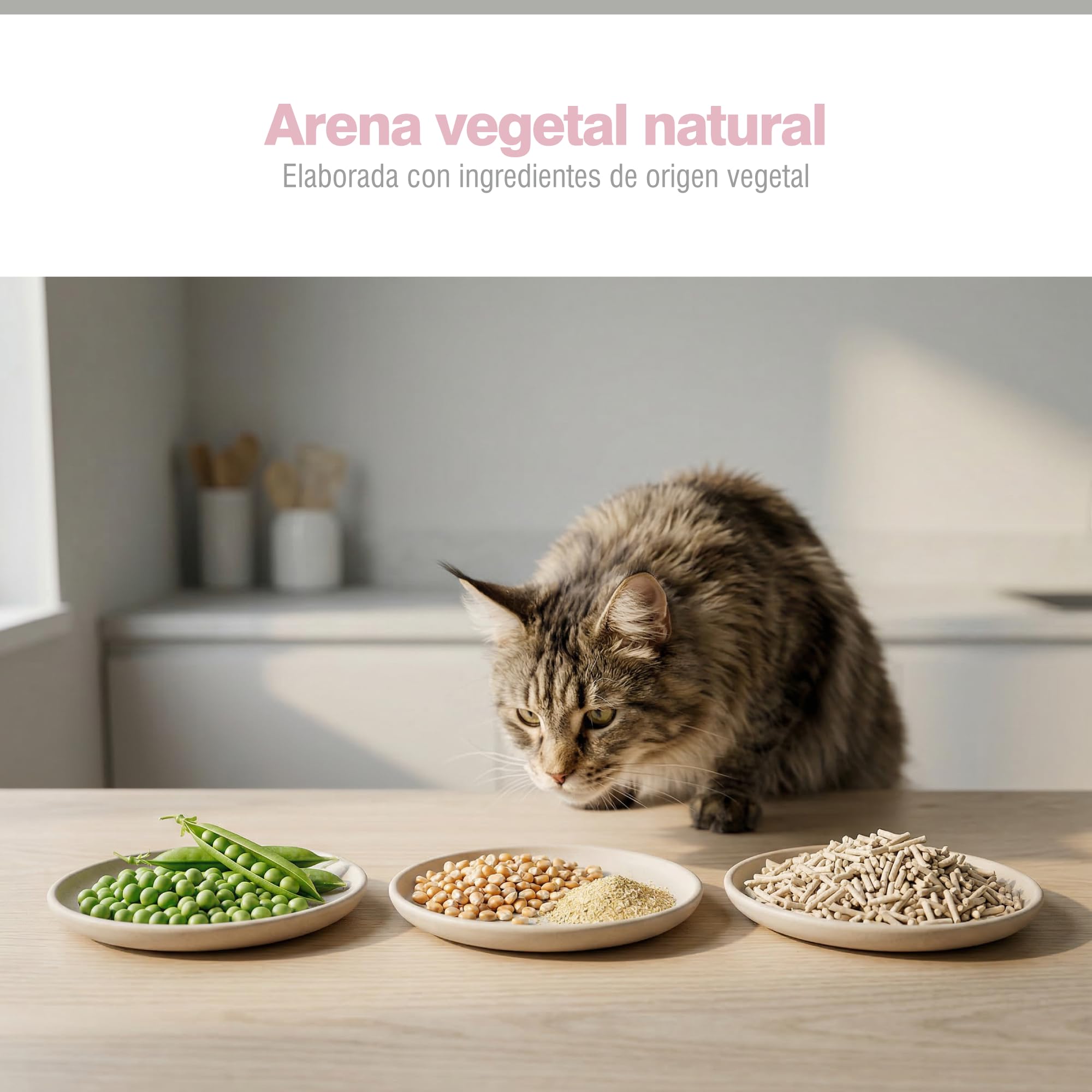 PORTENTUM Arena de Tofu para Gatos sin Perfume – 10,8 kg de Arena aglomerante para Gatos con Control de olores y fácil Limpieza – Pellets Vegetales Que no se pegan y Mantienen el arenero Limpio