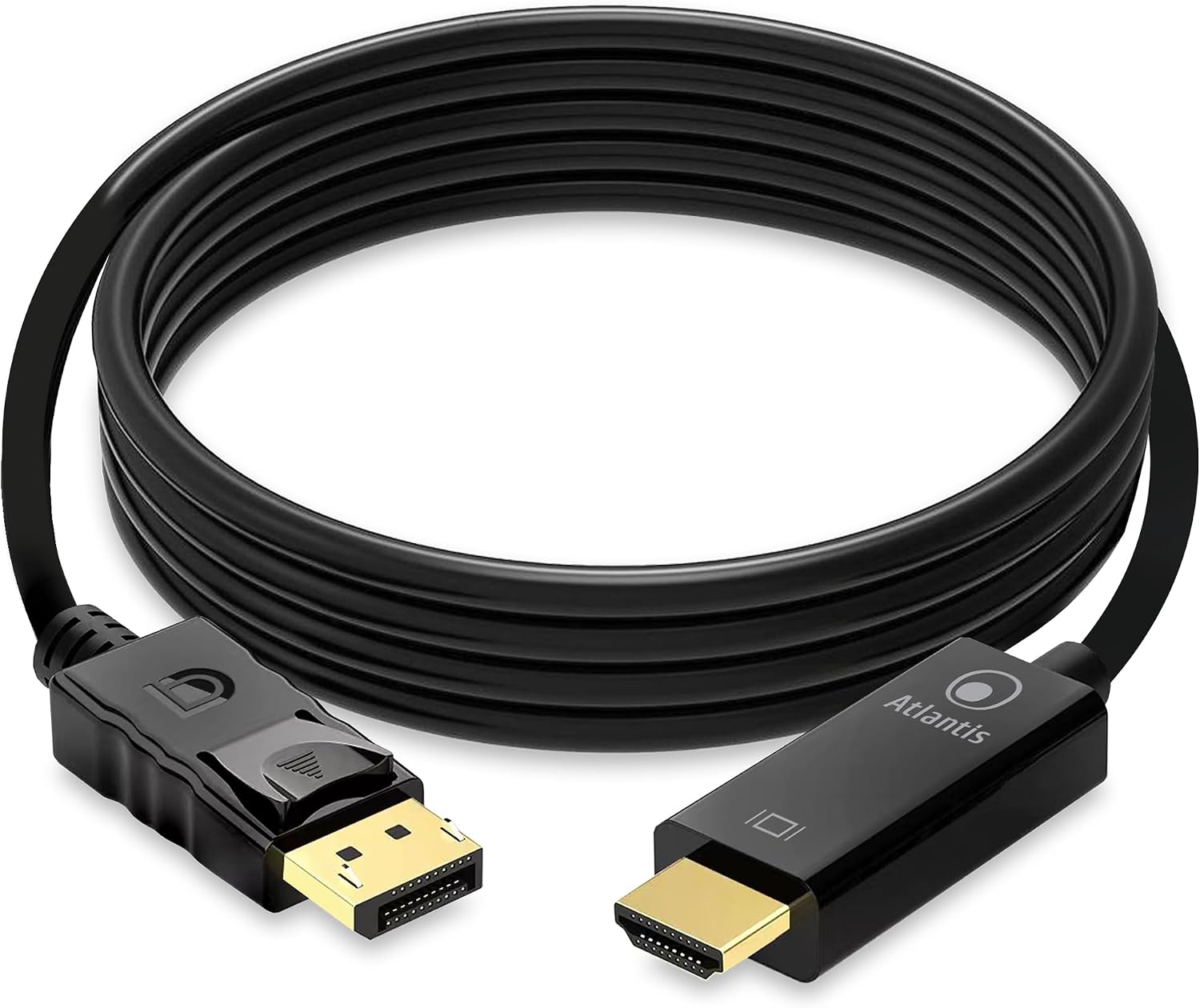 ATLANTIS A04-DP_HDMI-18 Кабель-адаптер Display Port (DP) — HDMI, 4K 1080p 60 Гц, штекер-гнездо. Подключение ПК/ноутбука/MAC с выхо
