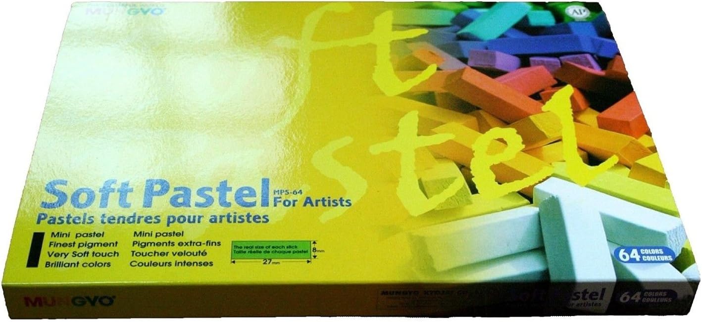 MUNGYO Soft Pastel 64 Color Set Square Chalk (US English Version)