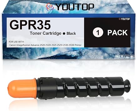 GPR-35 GPR35 Black Toner Cartridge Replacement for Canon GPR-35 2785B003AA Toner Compatible for Canon ImageRunner Advance 2520 2520I 2525 2525I 2530 2530I Printer