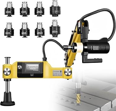 M3-M16 Universal Electric Tapping Machine, 360 Touch Screen Intelligent Tapping Machine Multi directional Flexible Arm, 600W, 312rpm/min, Universal Servo Tapper Tapping Arm 8Pcs Collets 220V